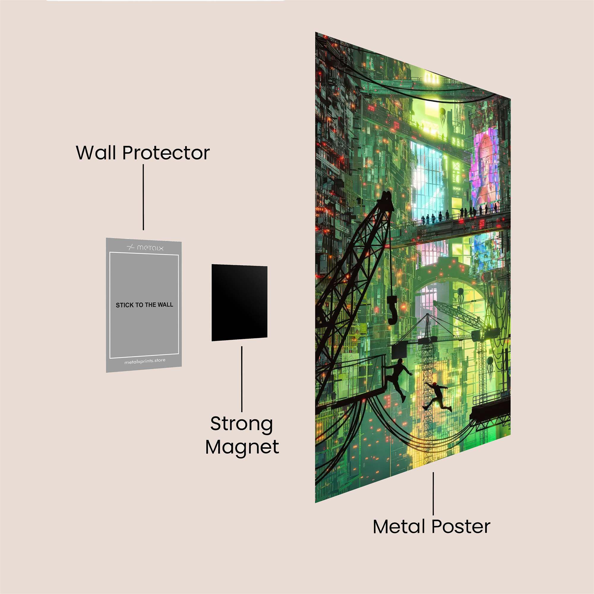 Neon Labyrinth Safe Wall Magnetic / M