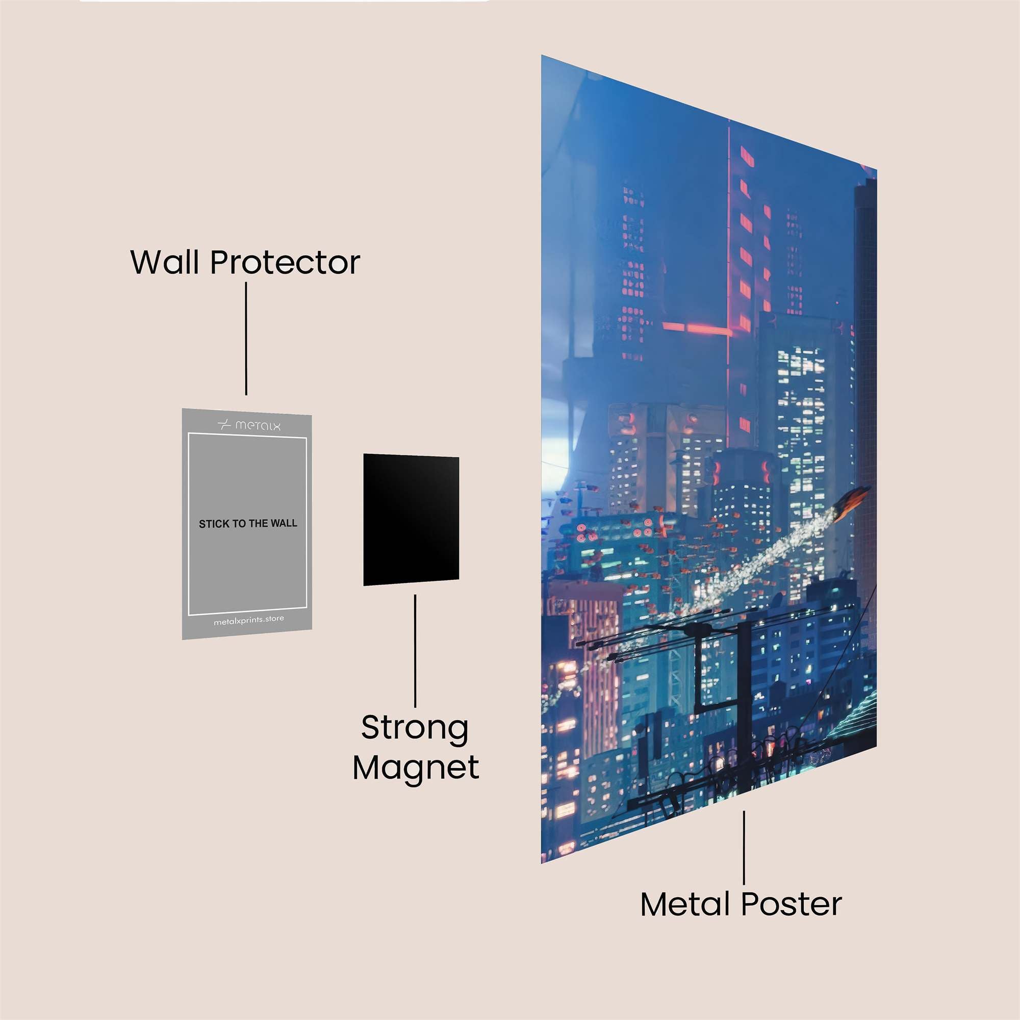 Neon Reverie Safe Wall Magnetic / M