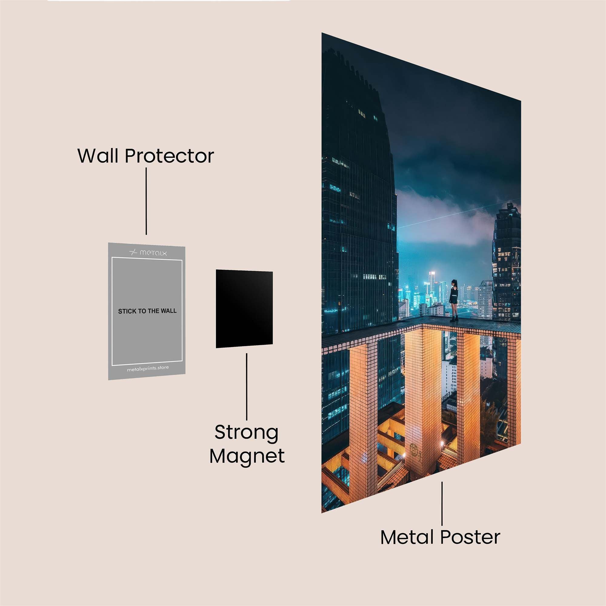Skyline Solitude Safe Wall Magnetic / M