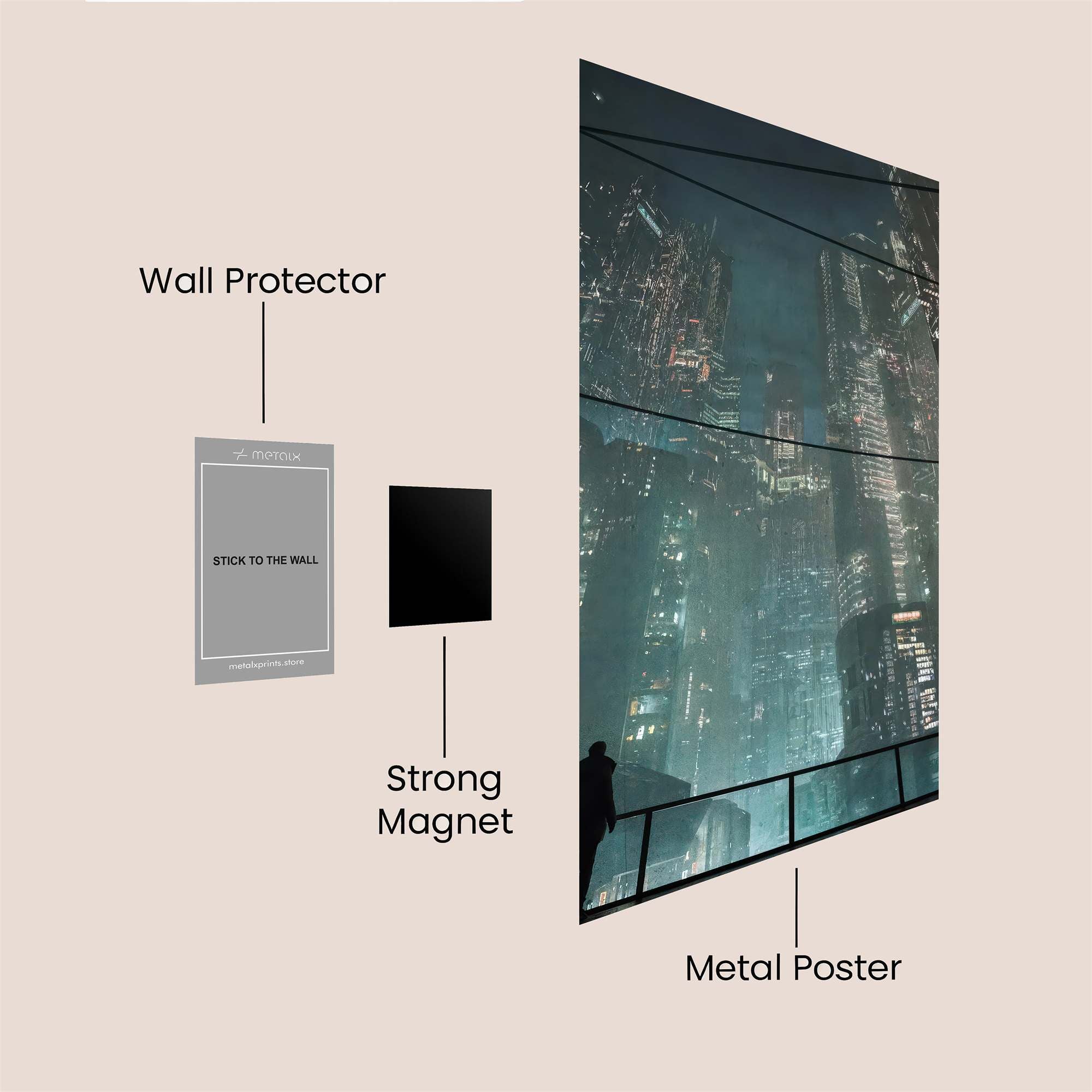 Cyber Dreamscape Safe Wall Magnetic / M