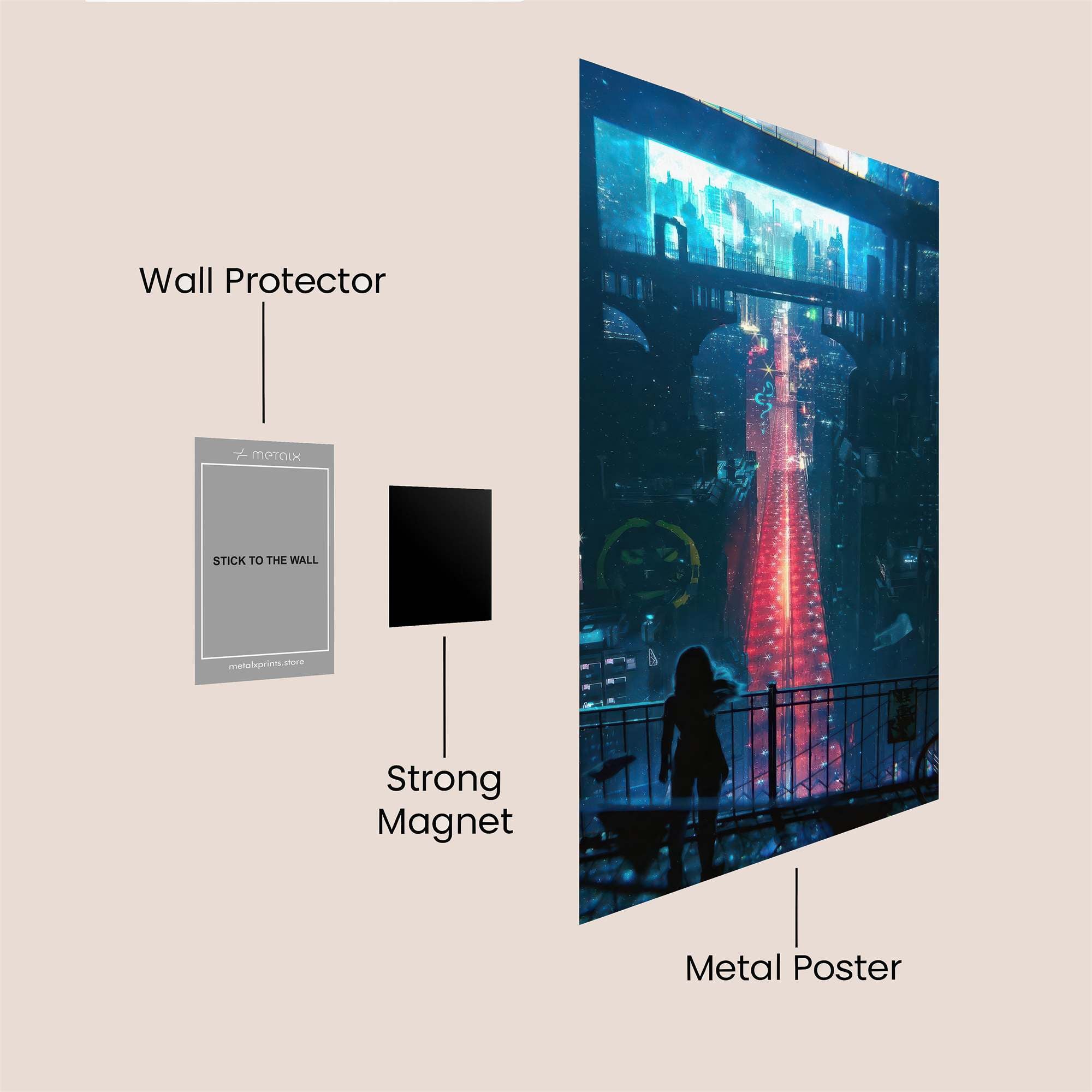Futuristic Wonder Safe Wall Magnetic / M