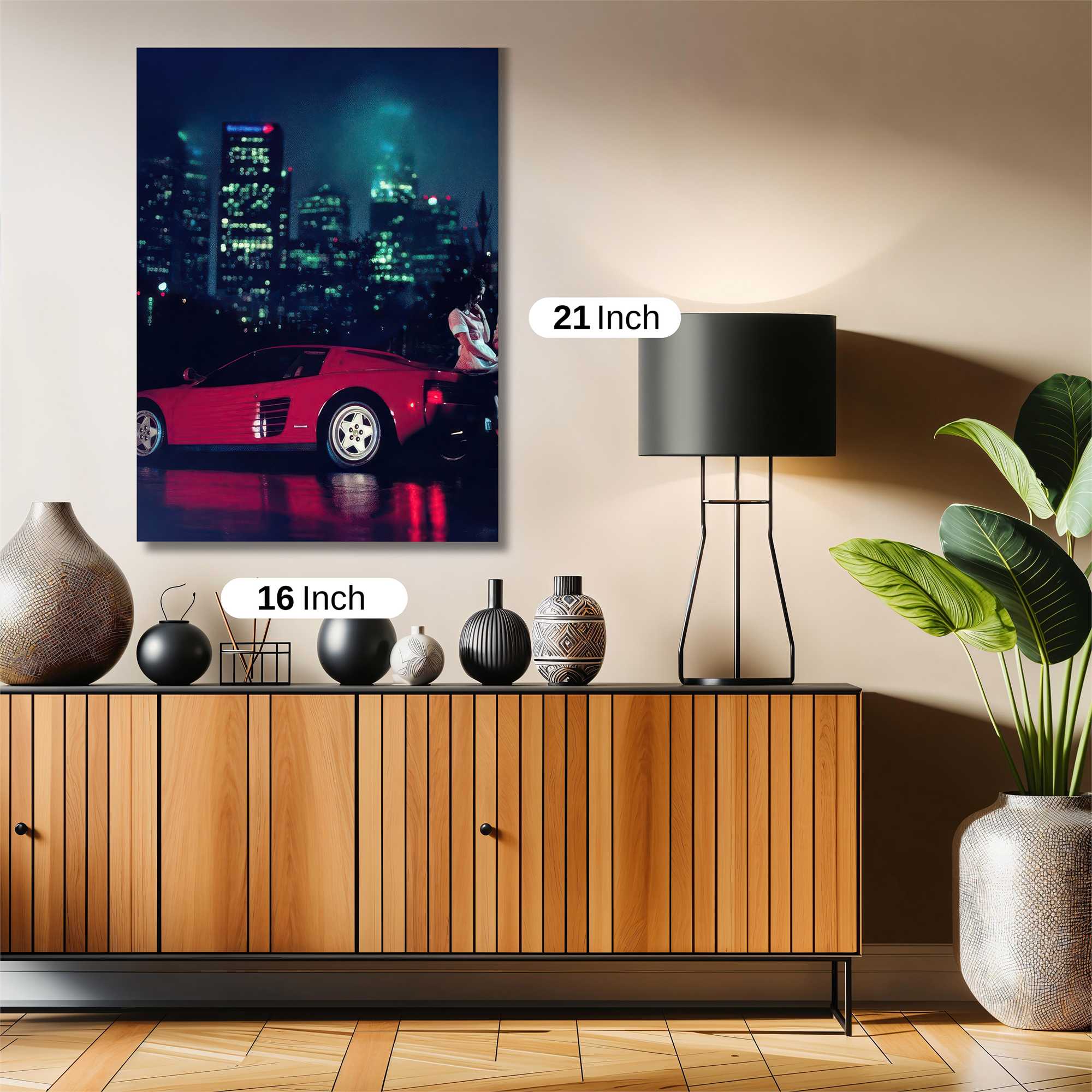 Neon Skiescape Safe Wall Magnetic / M