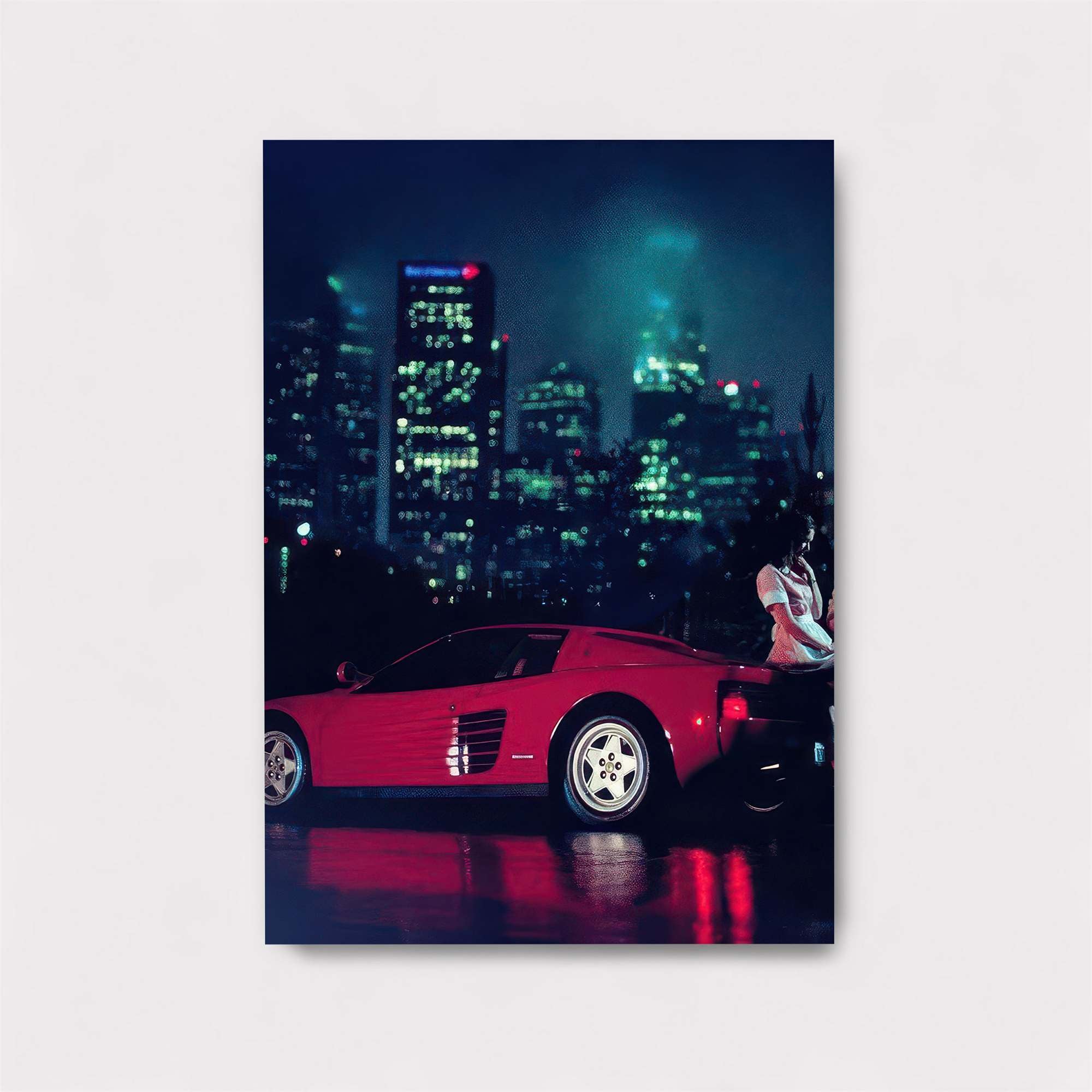 Neon Skiescape Safe Wall Magnetic / M