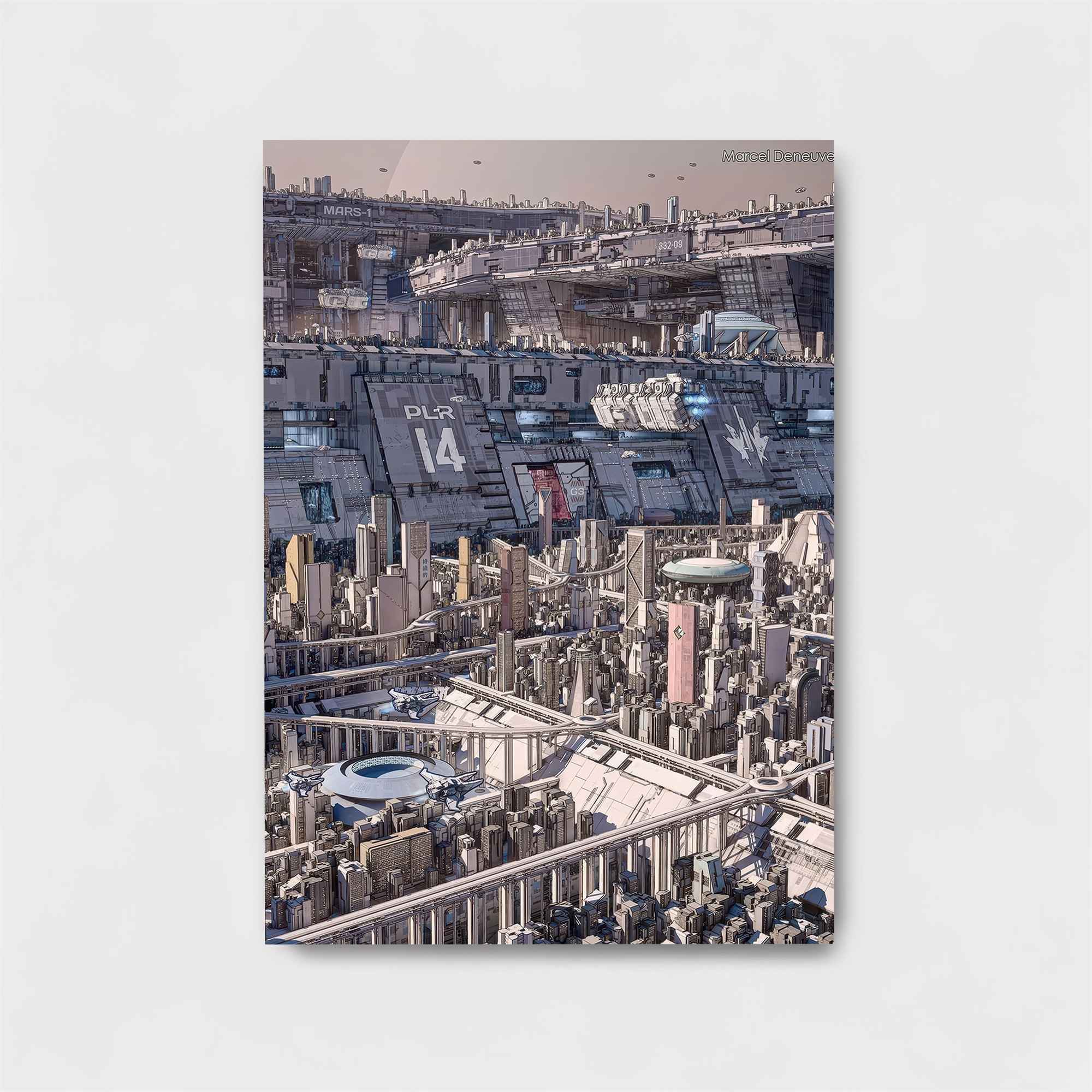 Futuristic Sprawl Safe Wall Magnetic / M