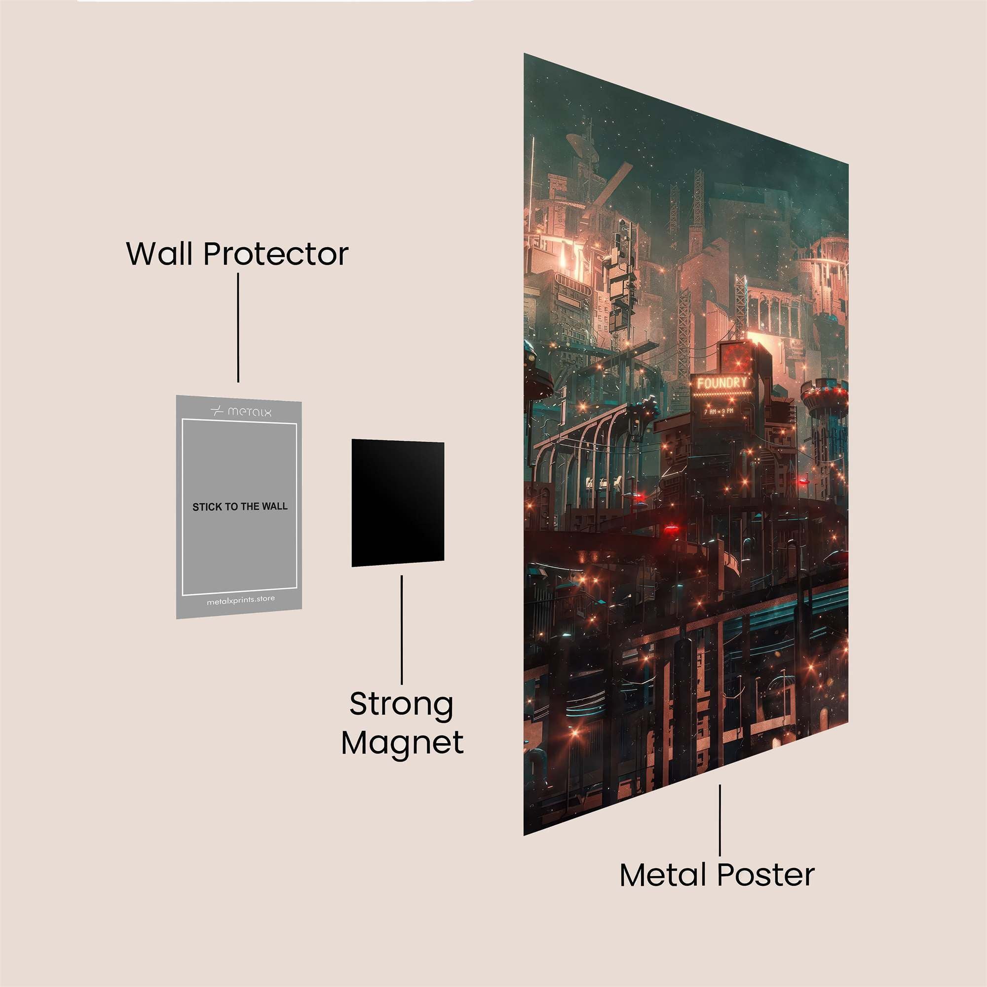 Cyberpunk Reverie Safe Wall Magnetic / M