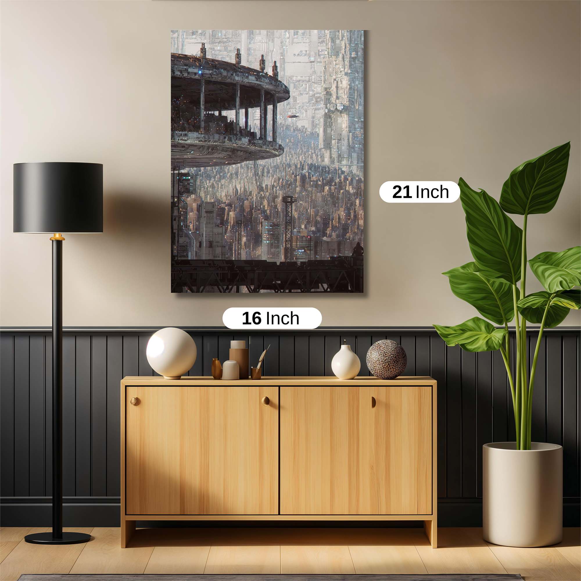 Futuristic Serenity Safe Wall Magnetic / M