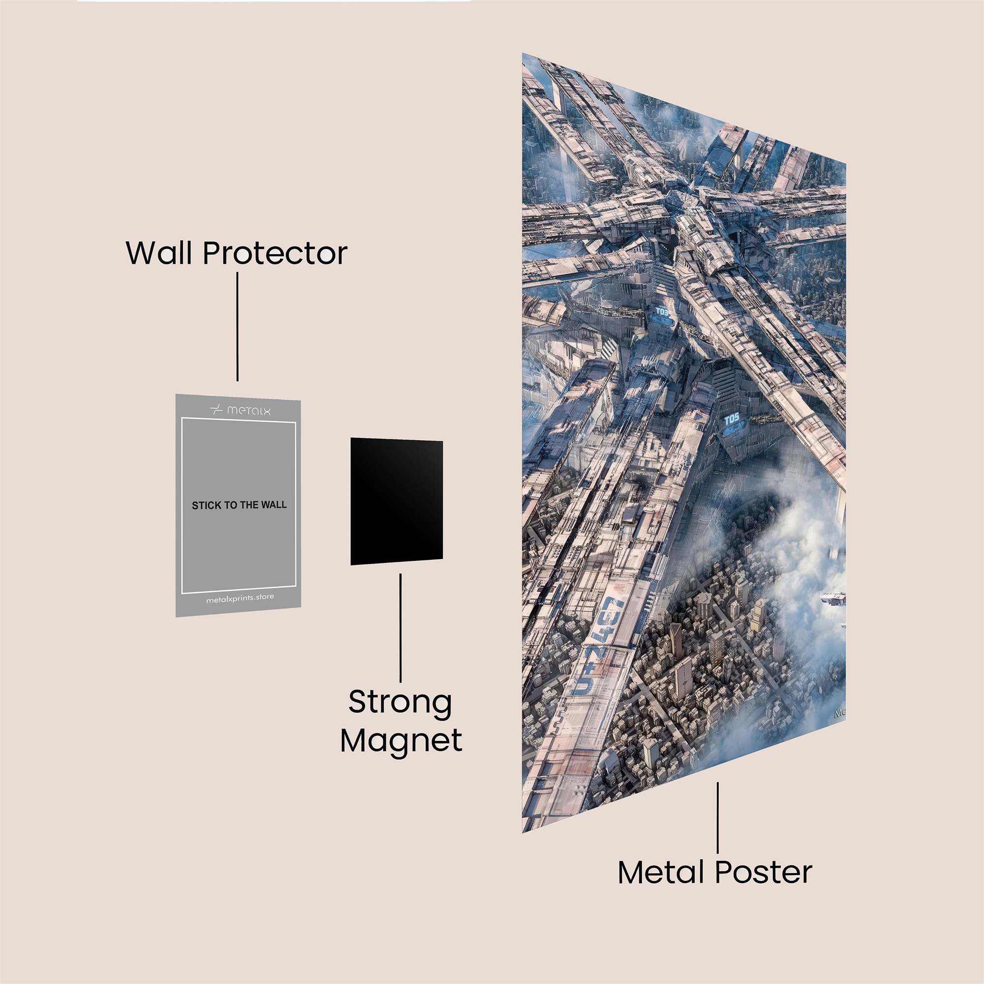 Futuristic Nexus Safe Wall Magnetic / M