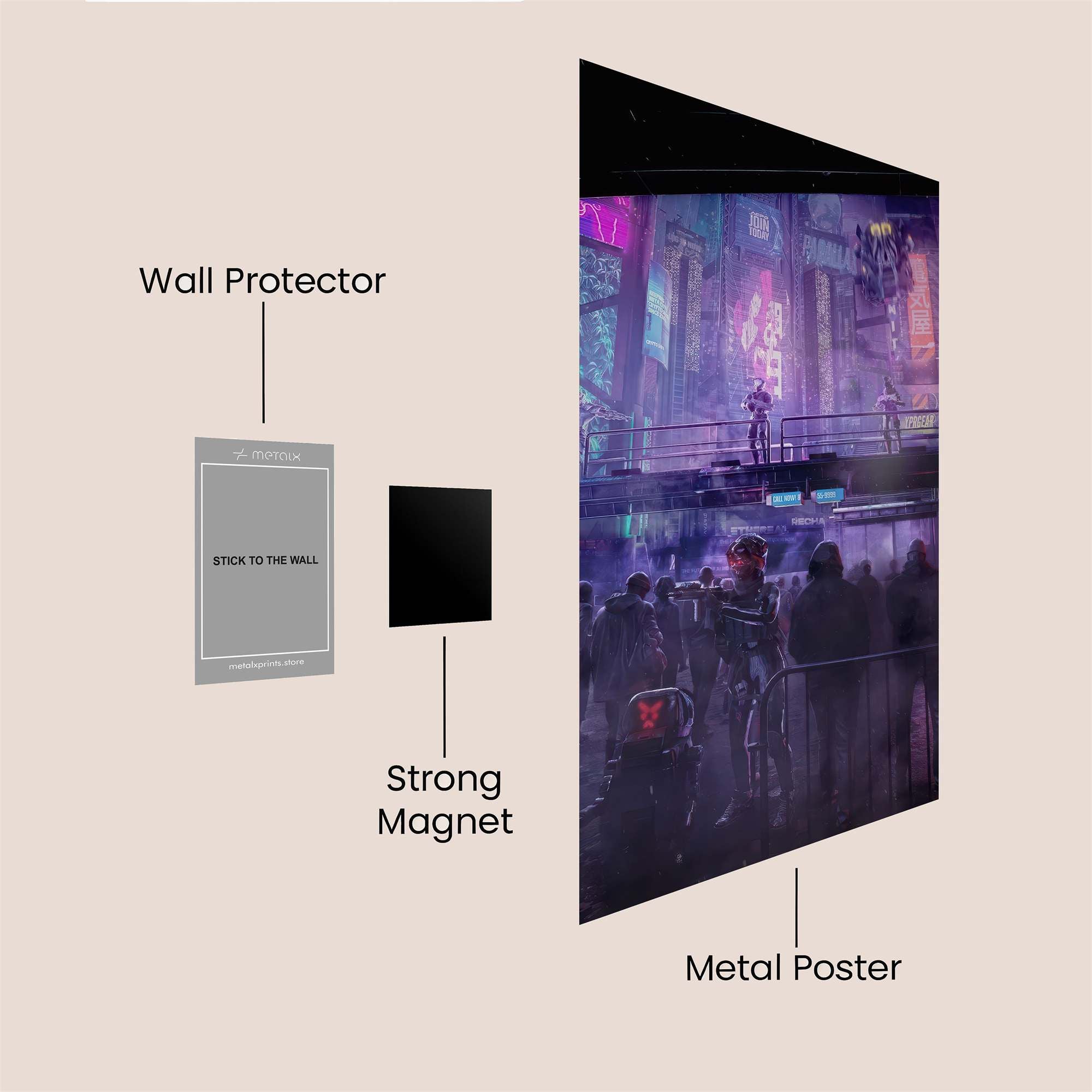 Neon Reverie Safe Wall Magnetic / M