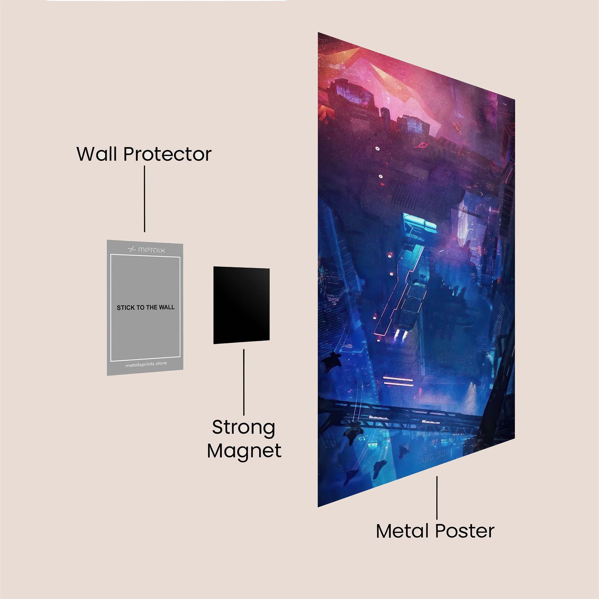 Neon Abyss Safe Wall Magnetic / M