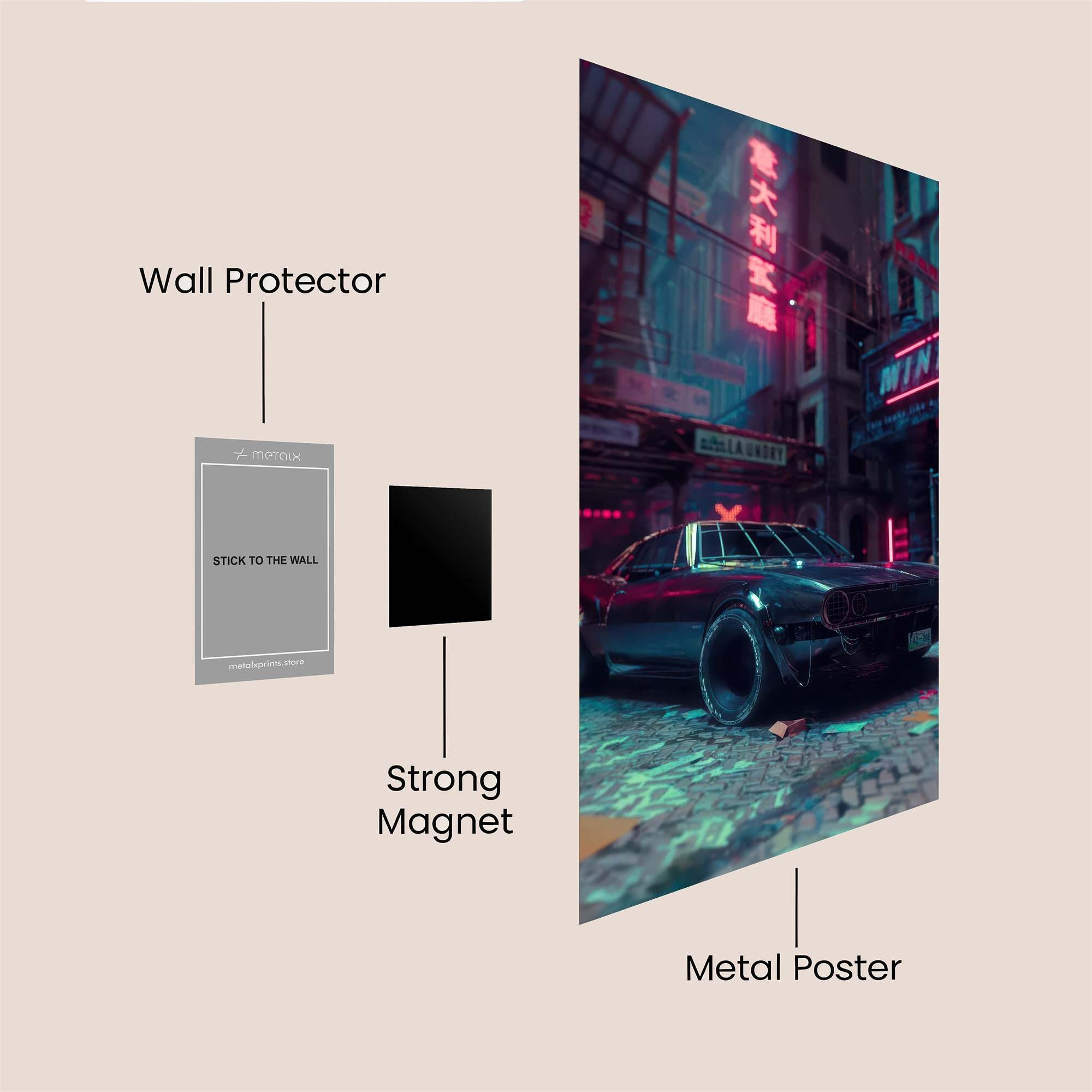 Neon Drift Safe Wall Magnetic / M