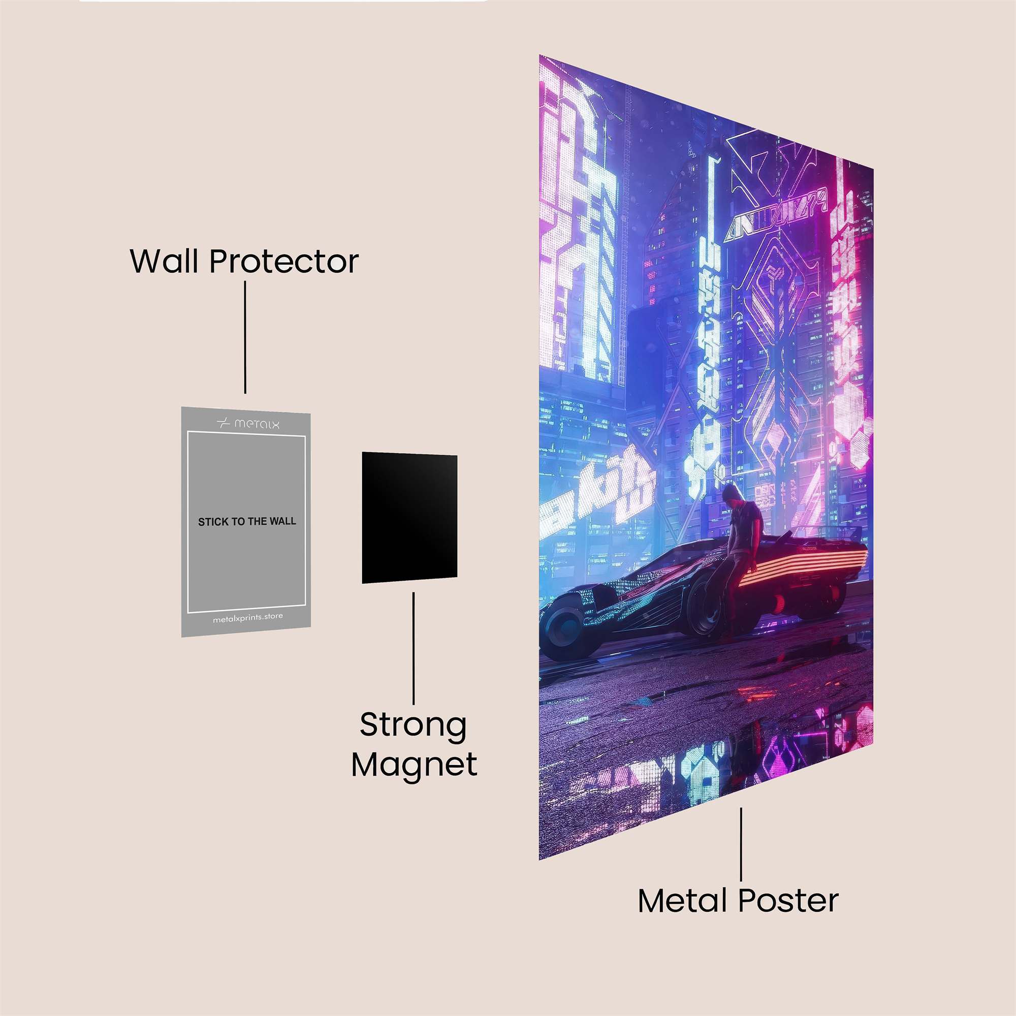 Neon Sojourn Safe Wall Magnetic / M