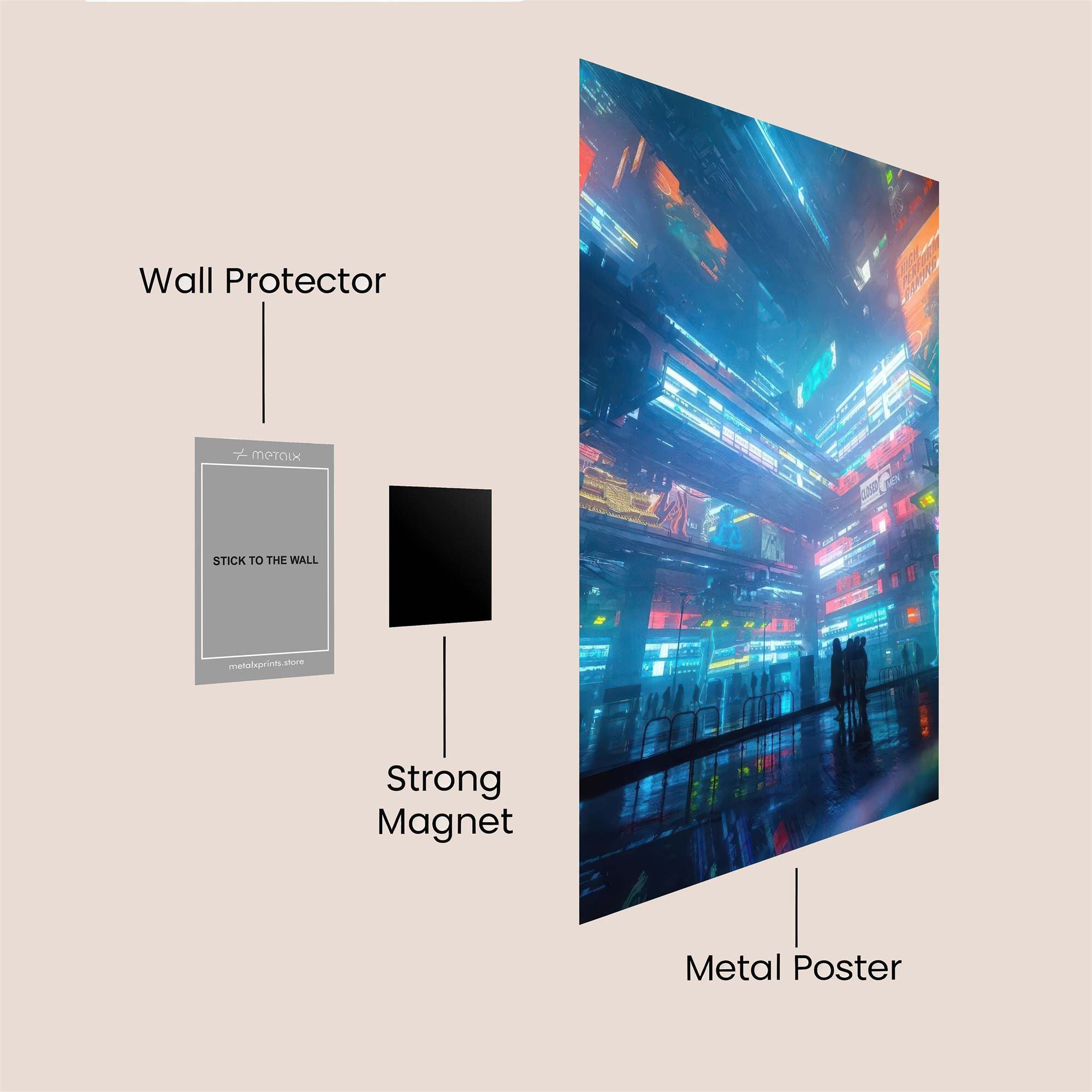 Neon Reverie Safe Wall Magnetic / M
