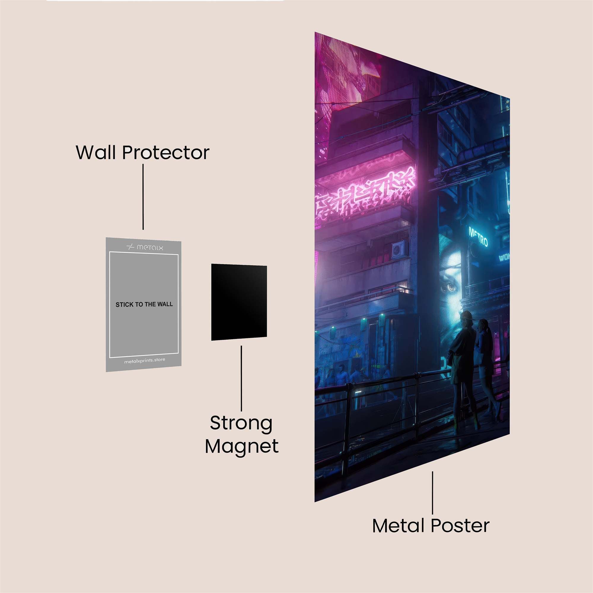 Neon Reverie Safe Wall Magnetic / M