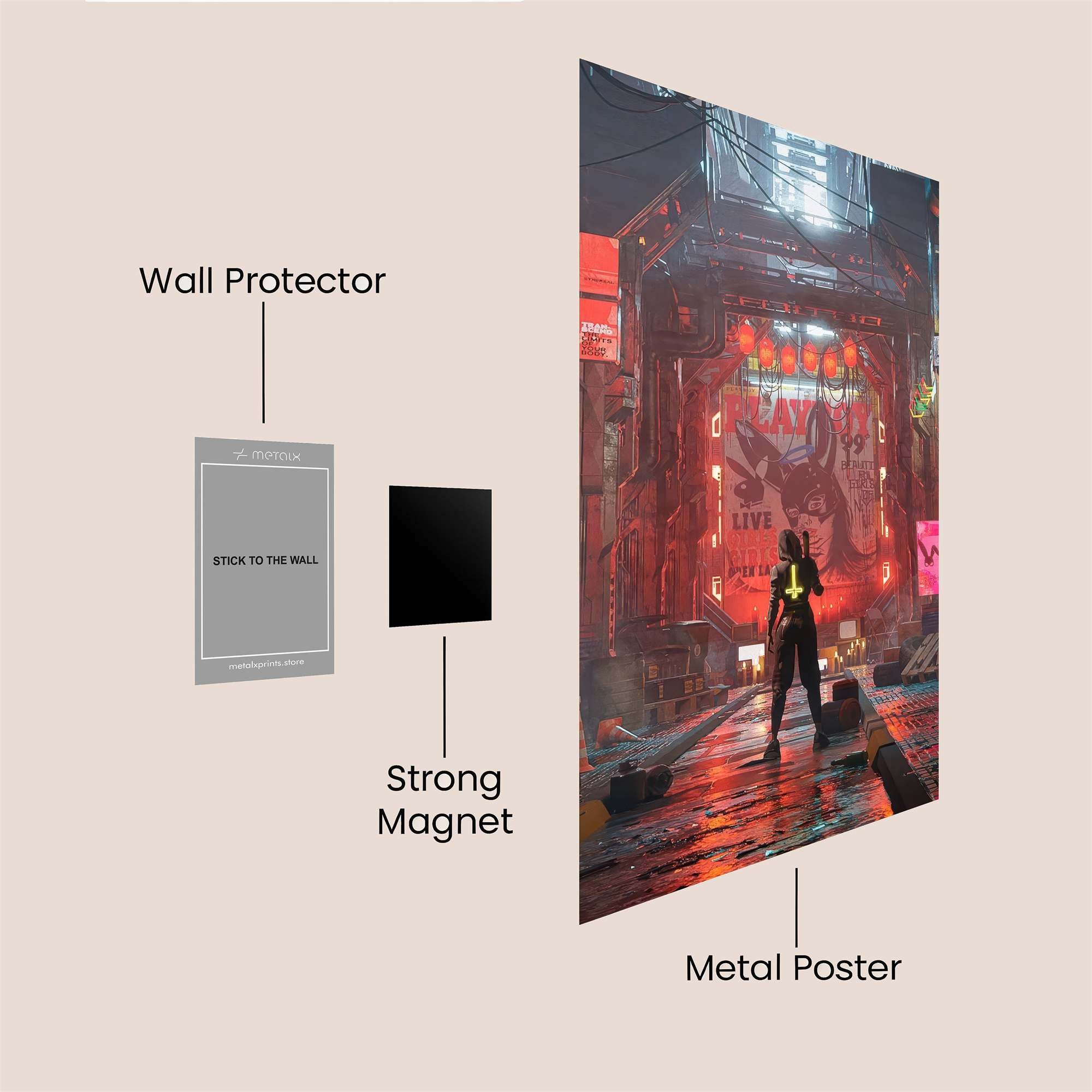 Neon Reverie Safe Wall Magnetic / M