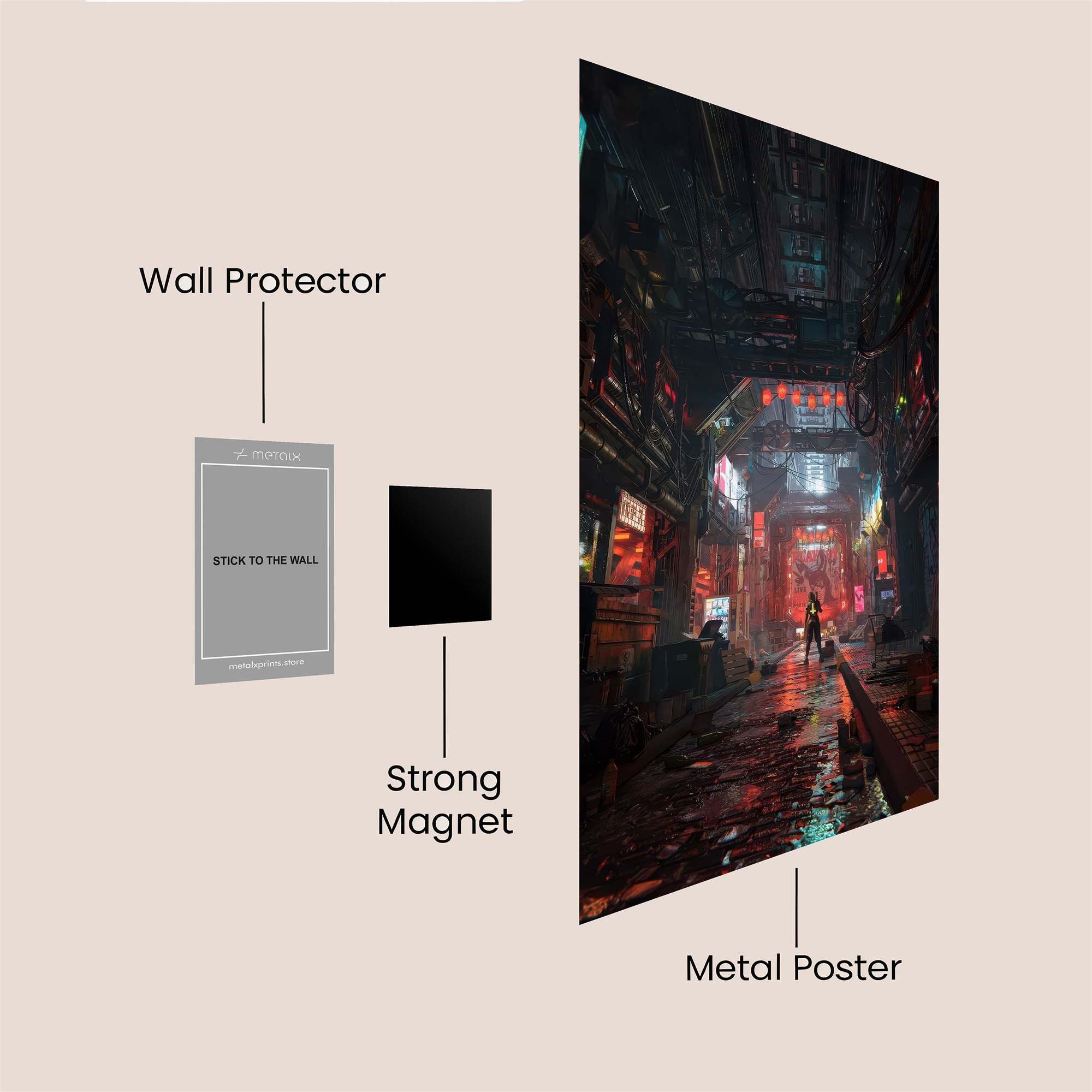 Cyberpunk Reverie Safe Wall Magnetic / M
