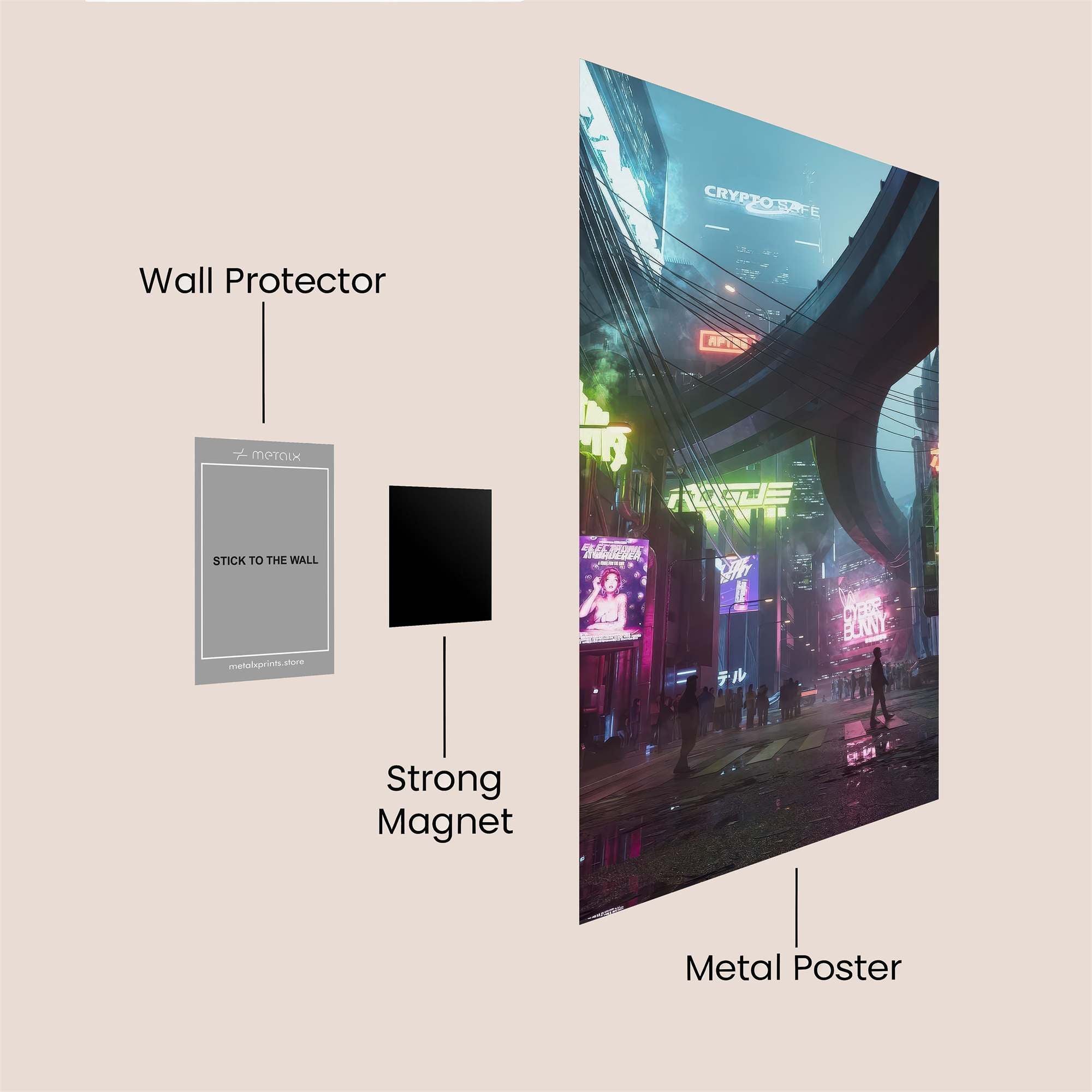 Neon Reverie Safe Wall Magnetic / M