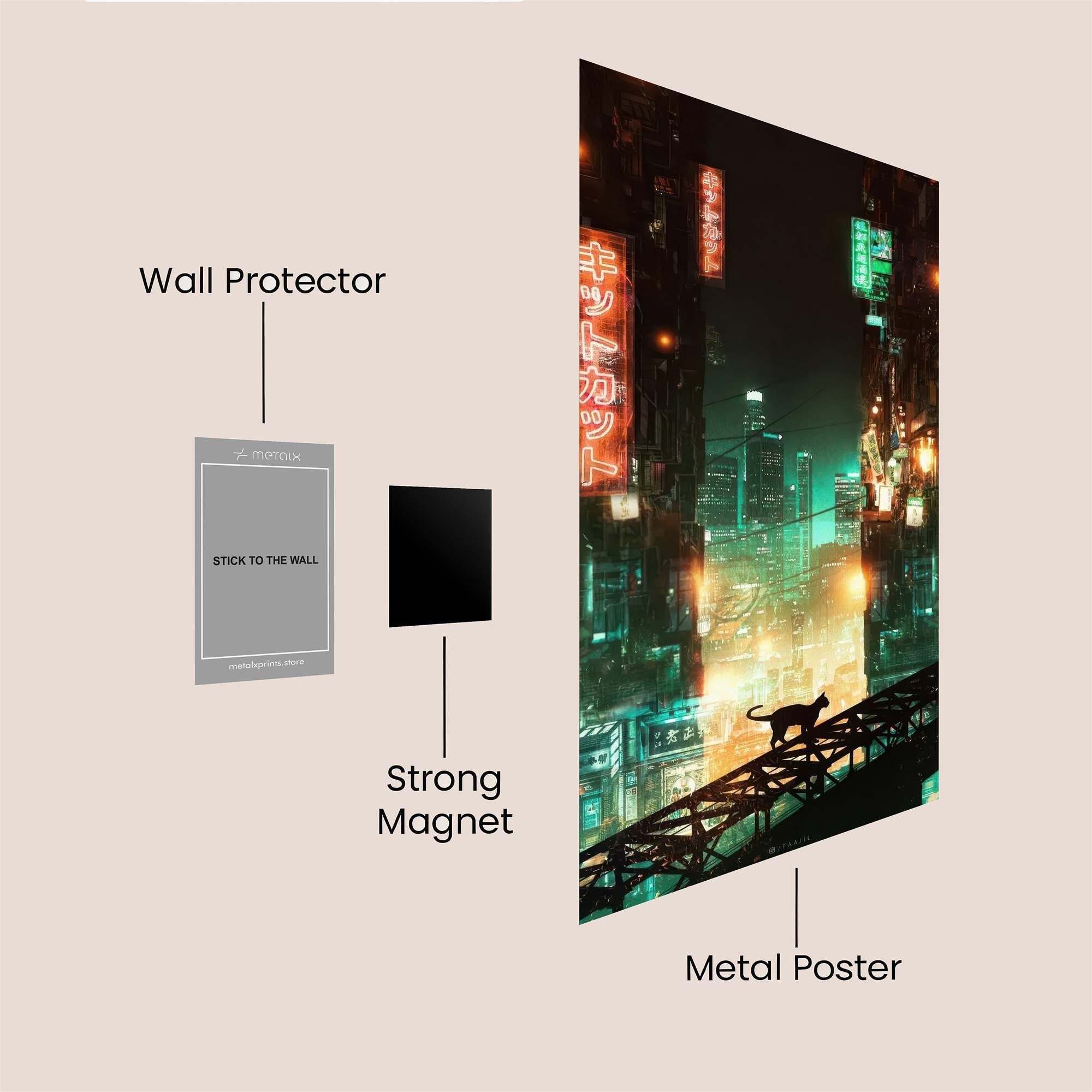 Neon Serenity Safe Wall Magnetic / M