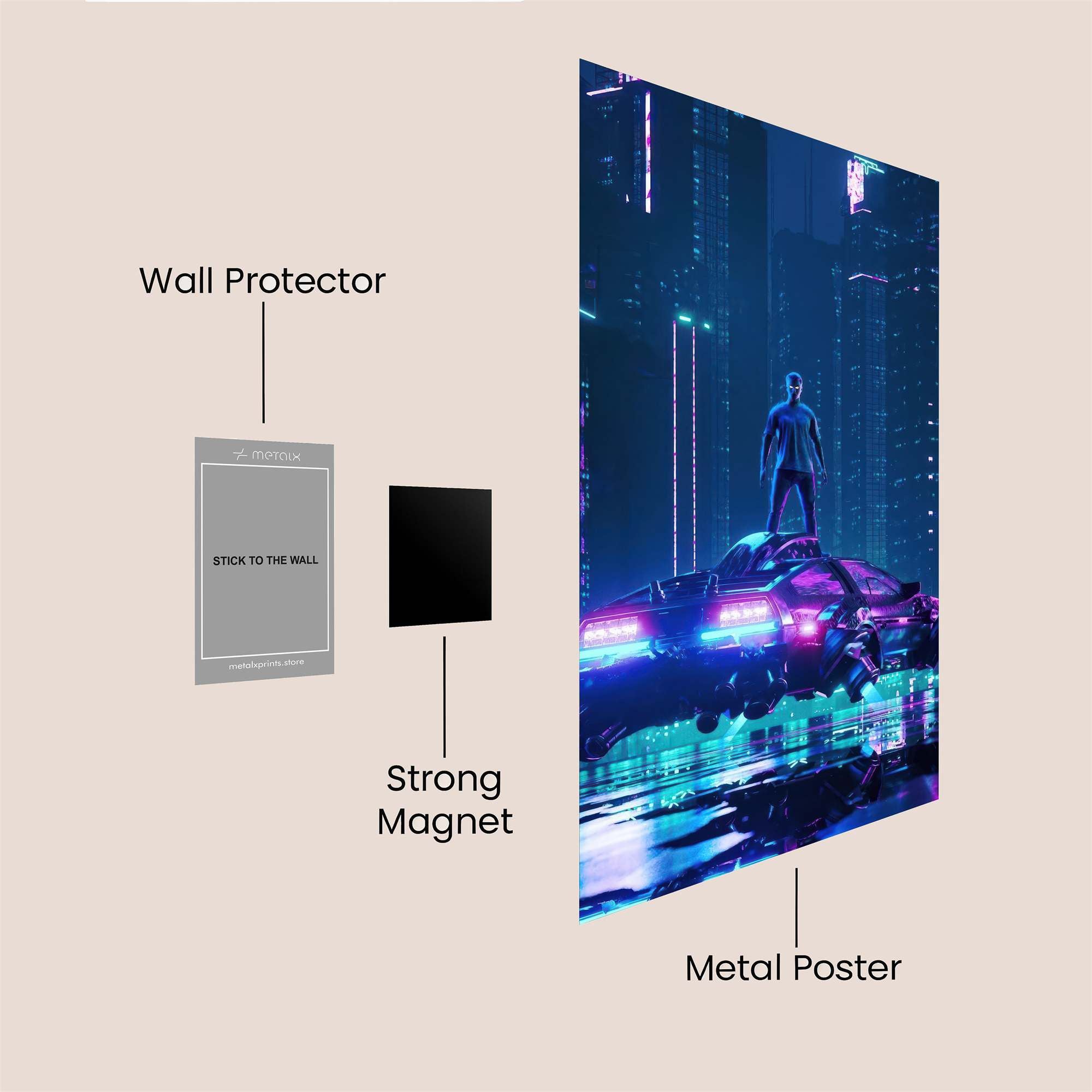 Neon Ascension Safe Wall Magnetic / M