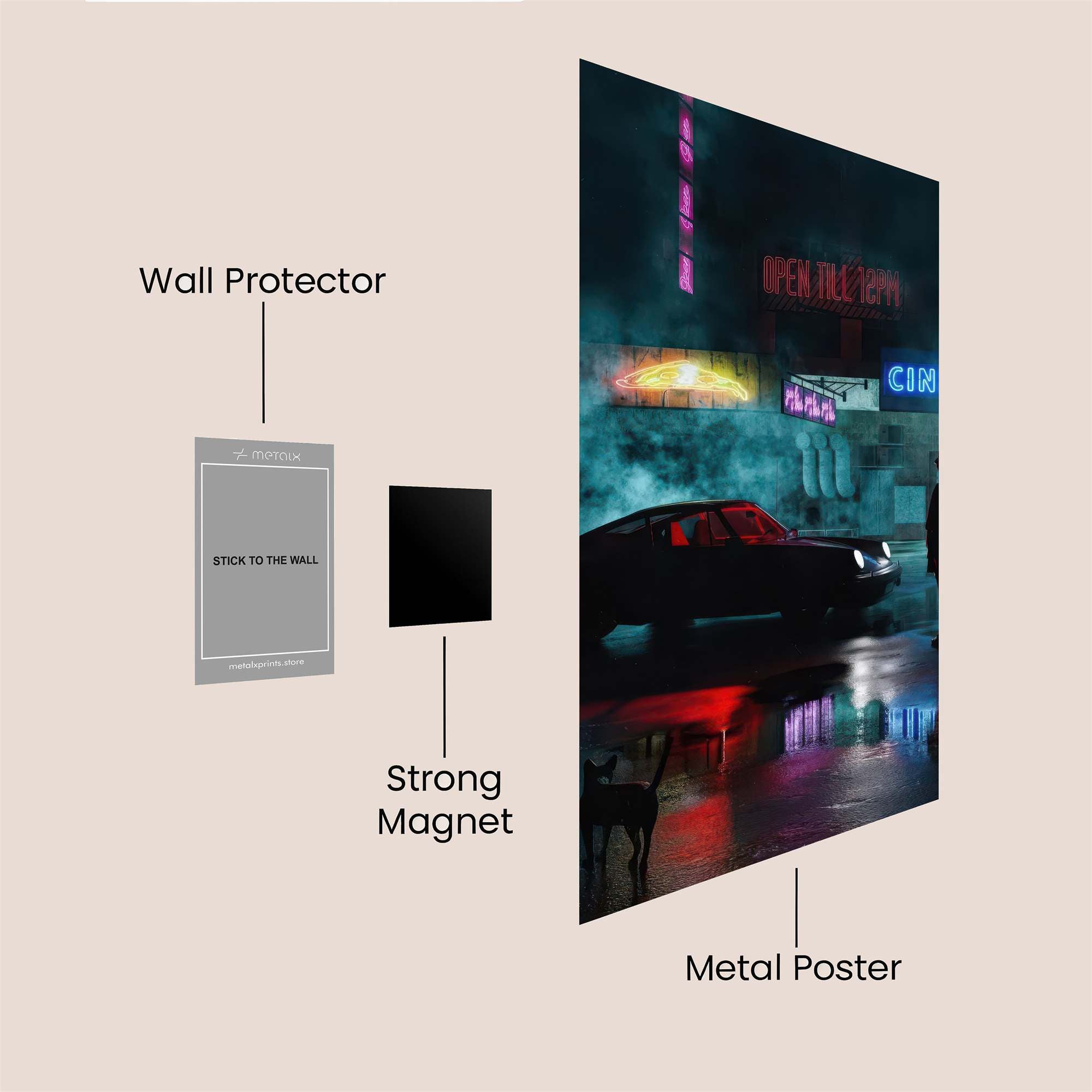 Neon Reverie Safe Wall Magnetic / M