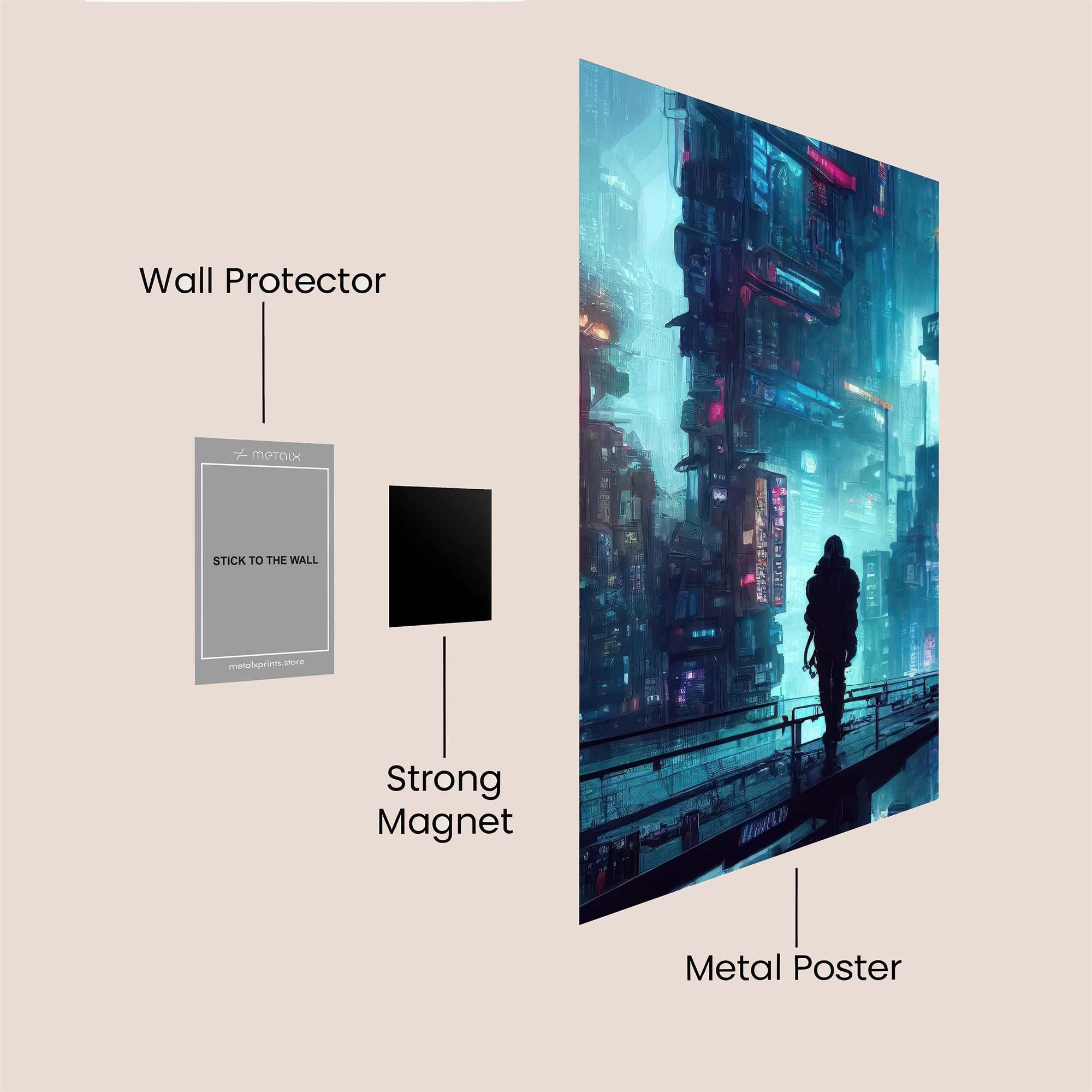 Neon Serenity Safe Wall Magnetic / M