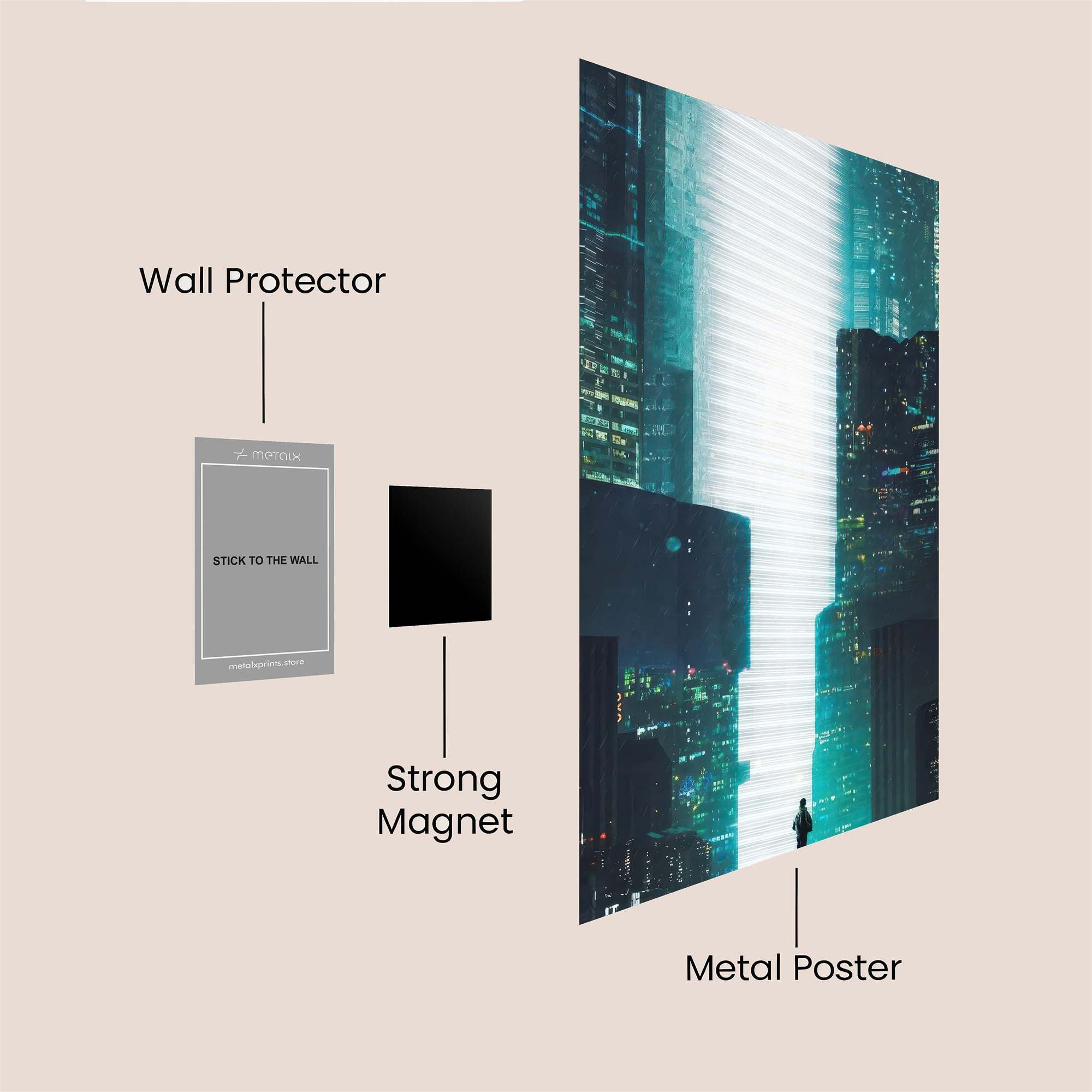 Neon Ascension Safe Wall Magnetic / M