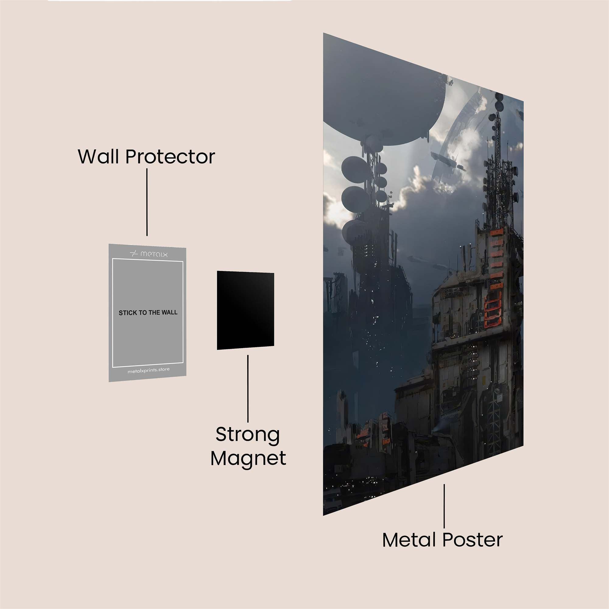 Futuristic Reverie Safe Wall Magnetic / M