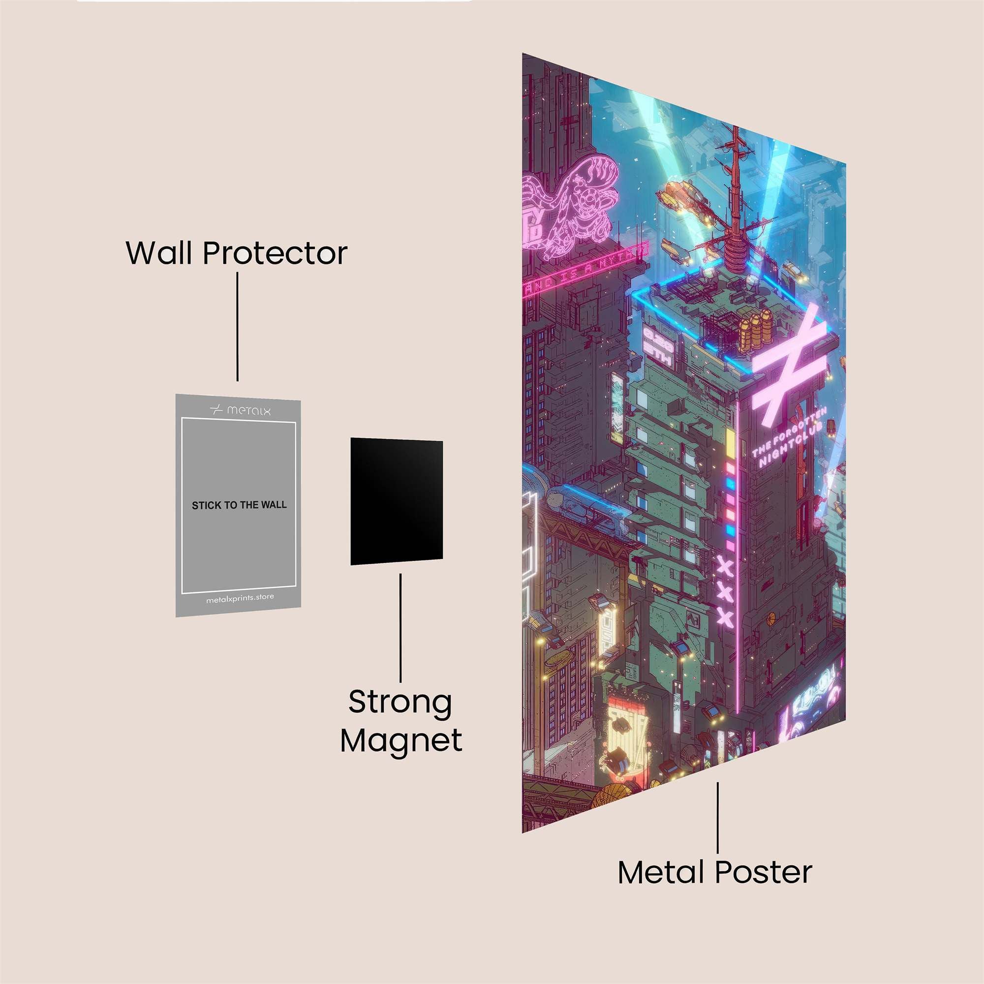 Neon Reverie Safe Wall Magnetic / M