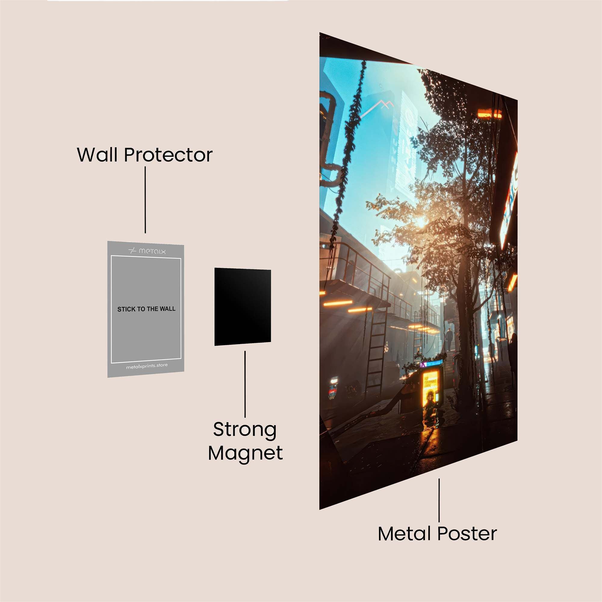 Neon Serenity Safe Wall Magnetic / M