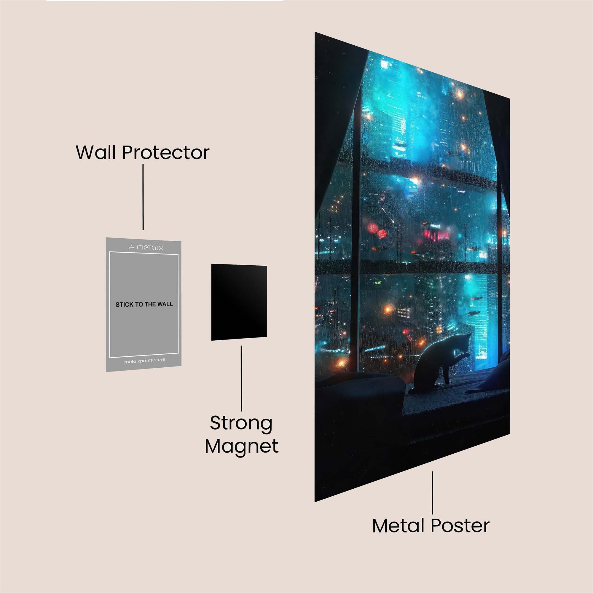 Nocturnal Solitude Safe Wall Magnetic / M