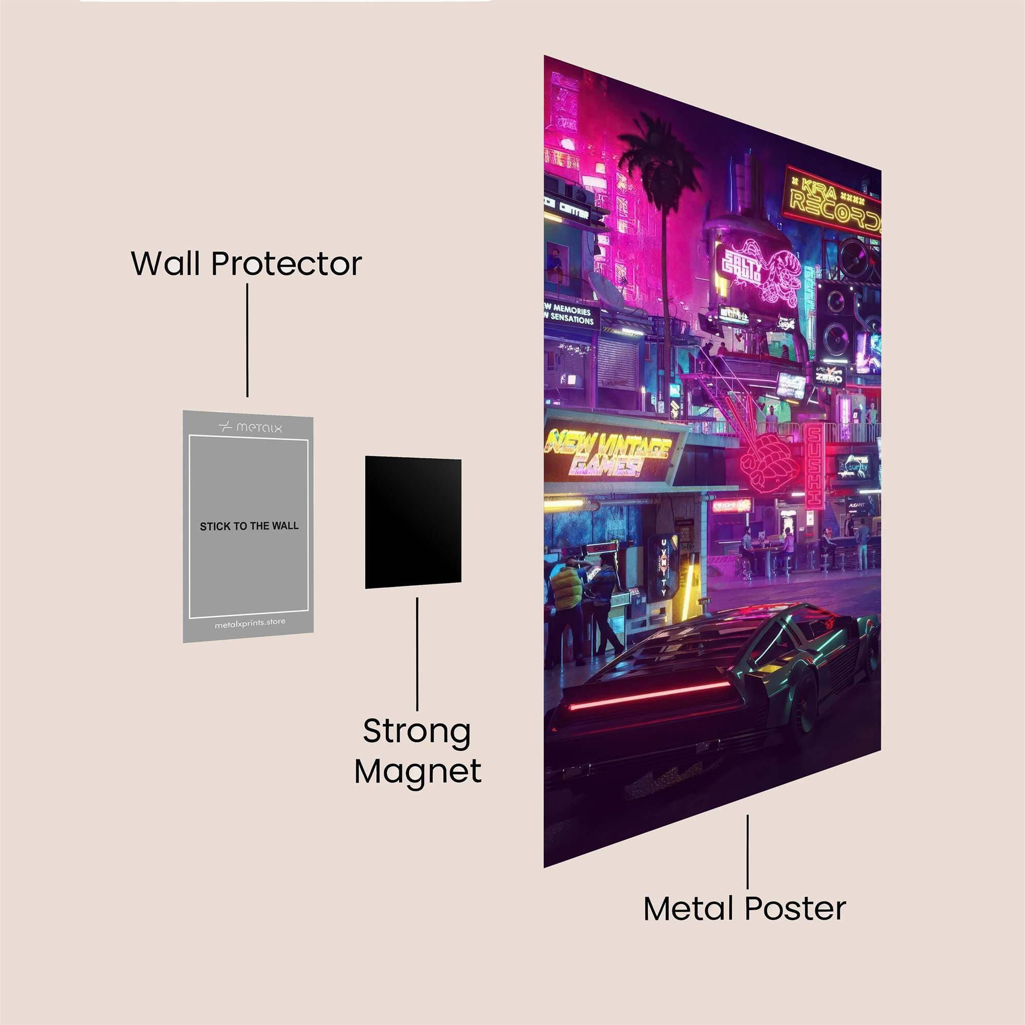 Neon Vortex Safe Wall Magnetic / M
