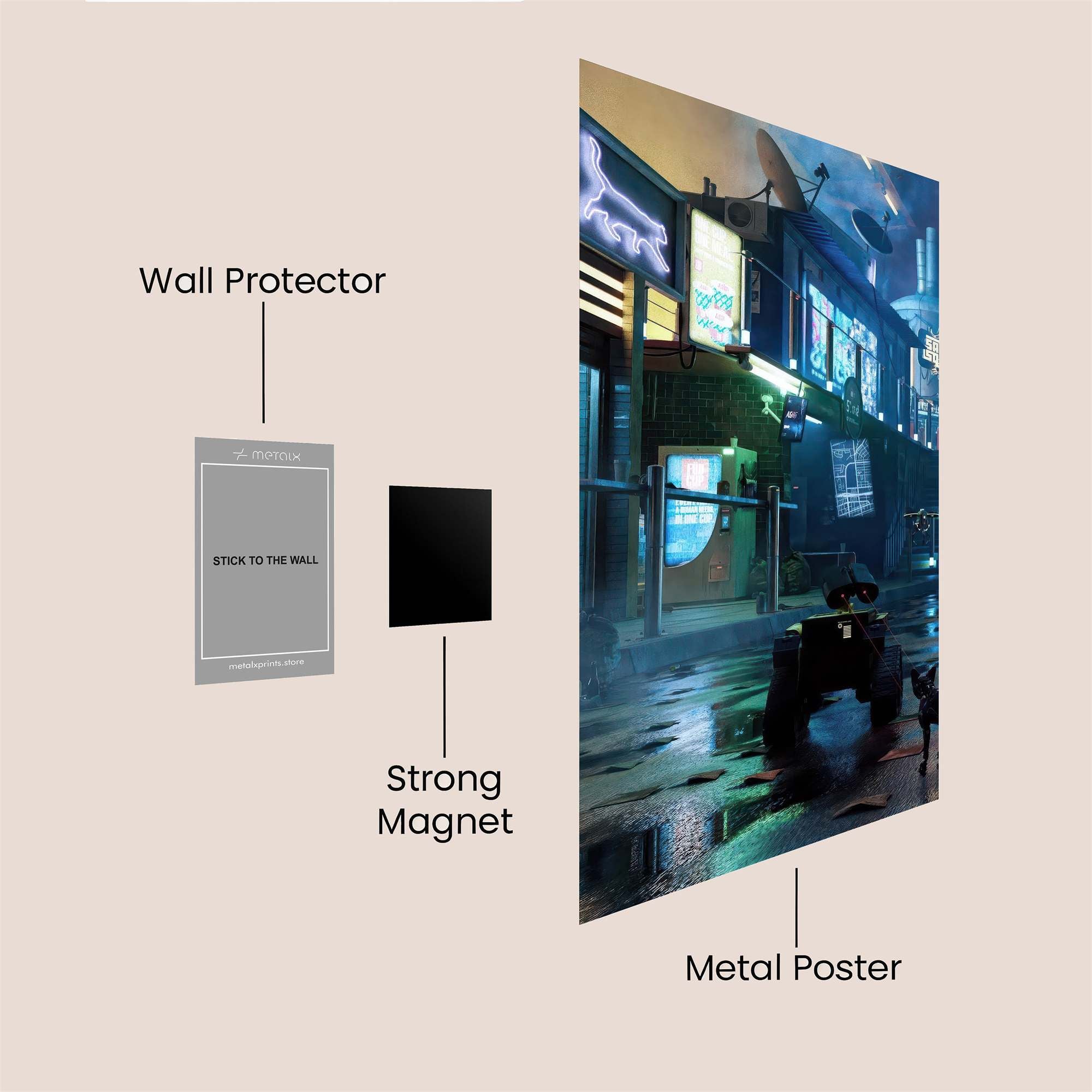 Neon Solitude Safe Wall Magnetic / M