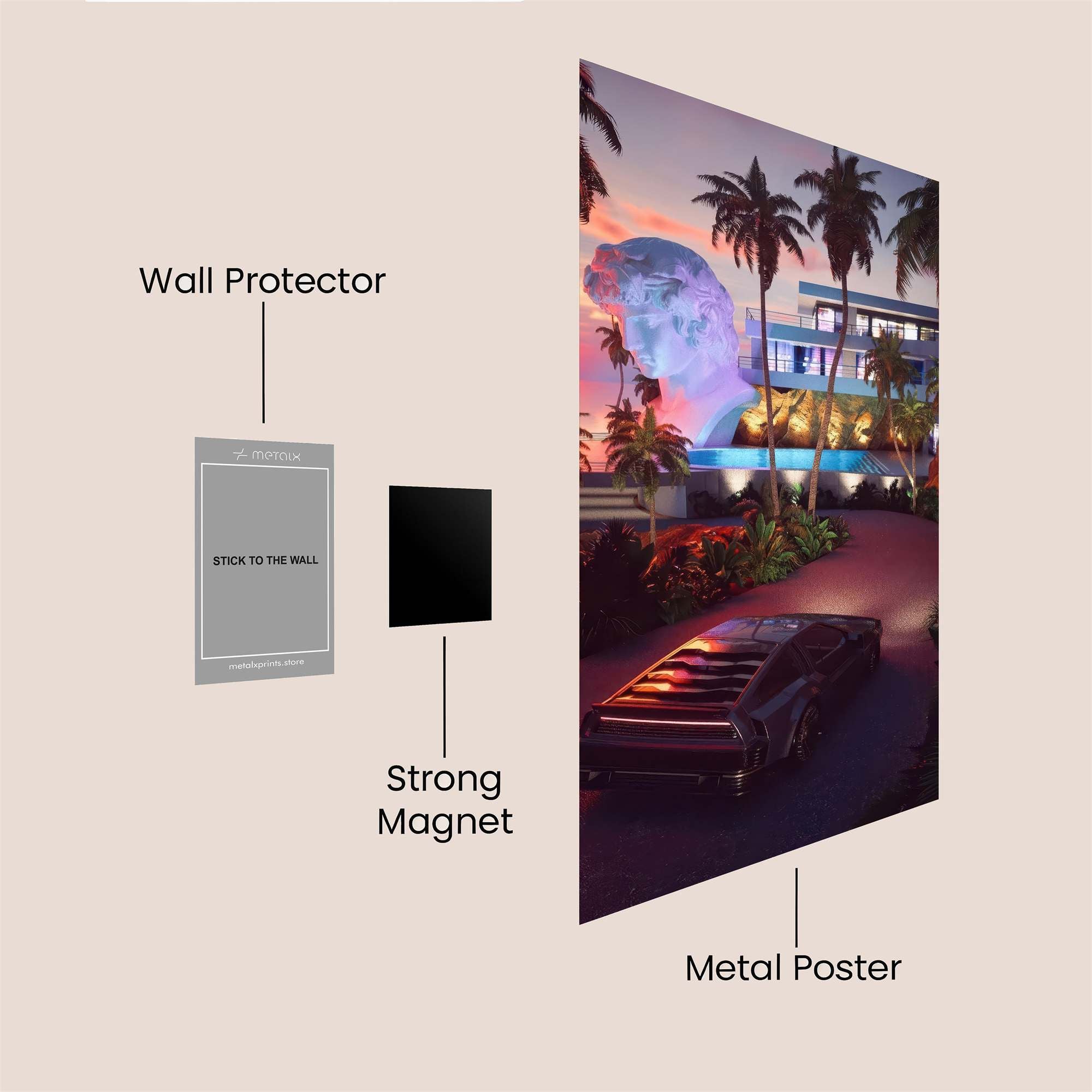 Retro Reverie Safe Wall Magnetic / M