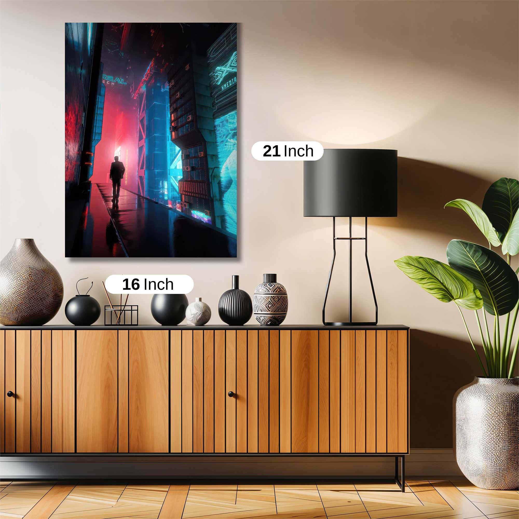 Neon Silhouette Safe Wall Magnetic / M