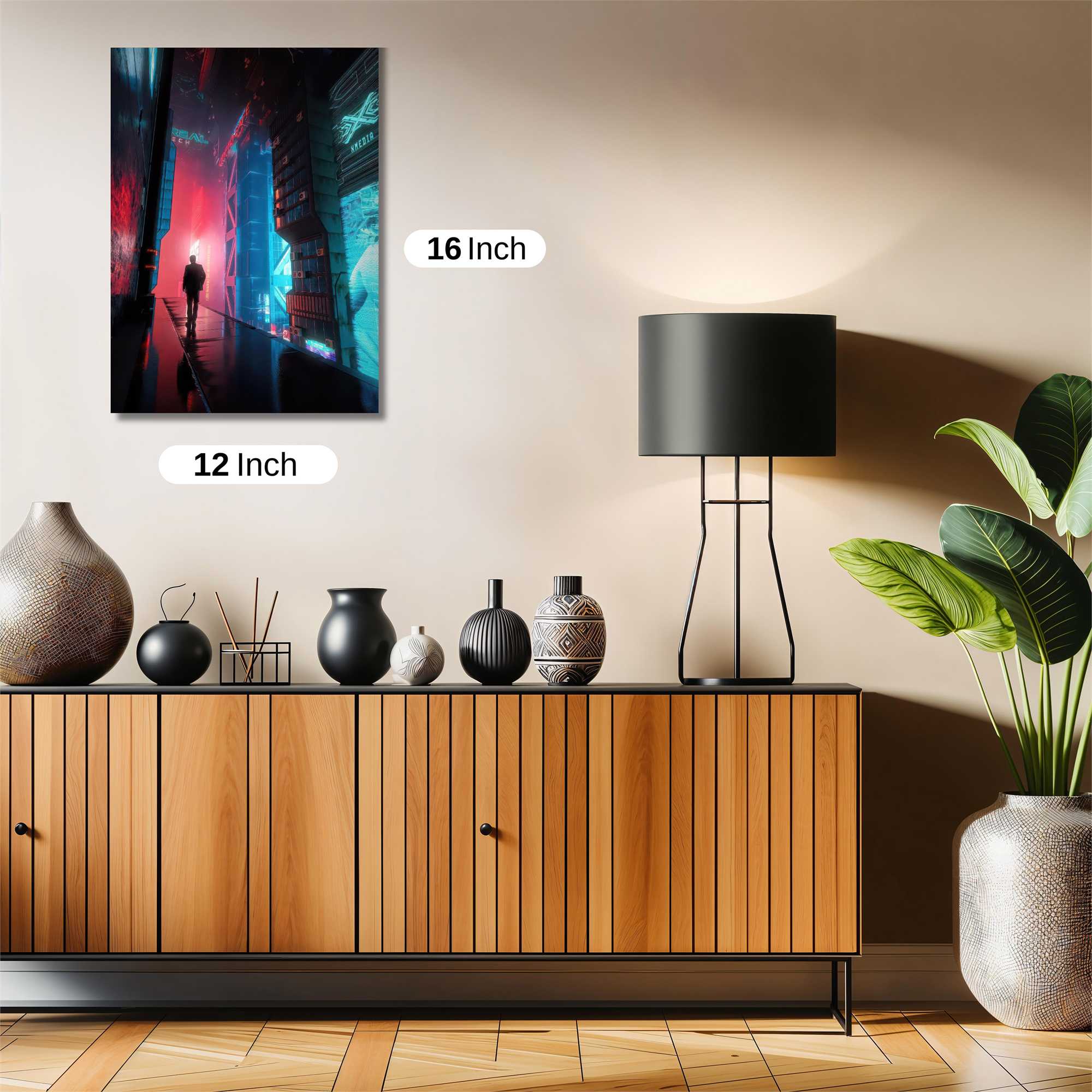 Neon Silhouette Safe Wall Magnetic / M