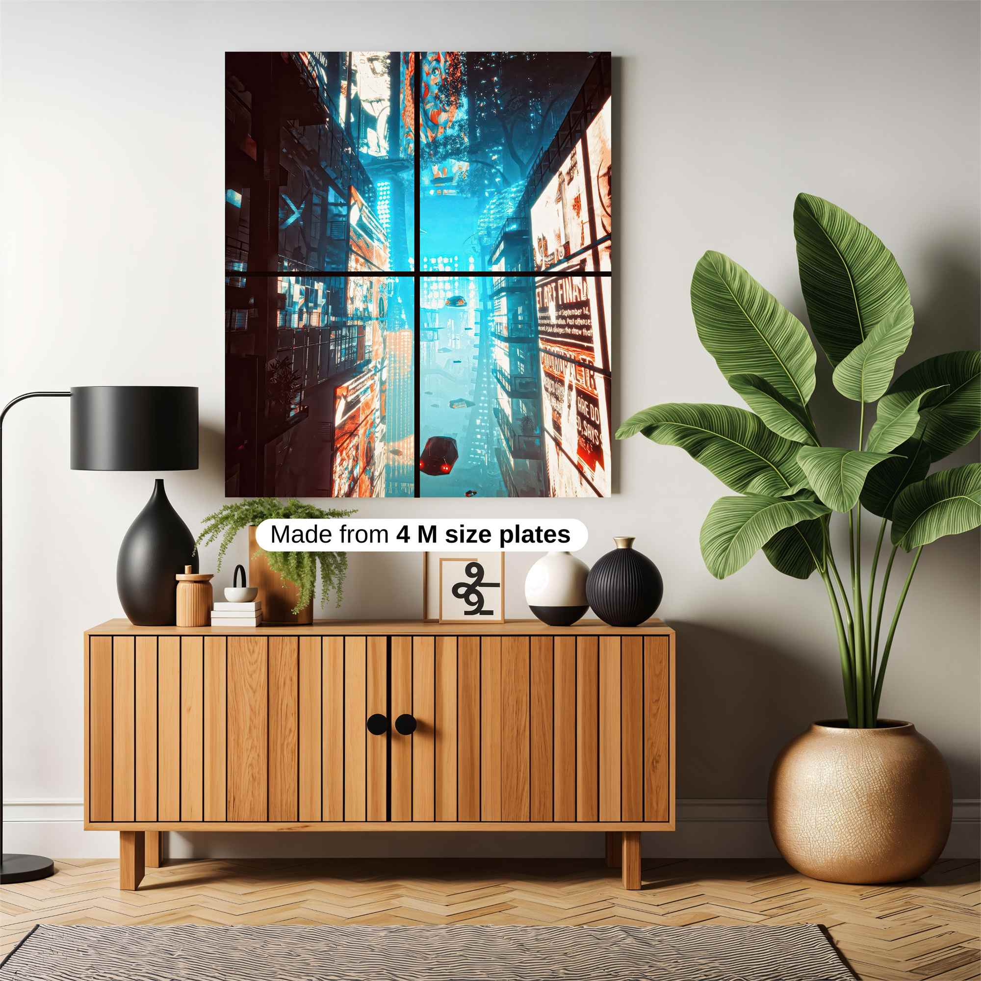 Futuristic Luminescence Safe Wall Magnetic / M