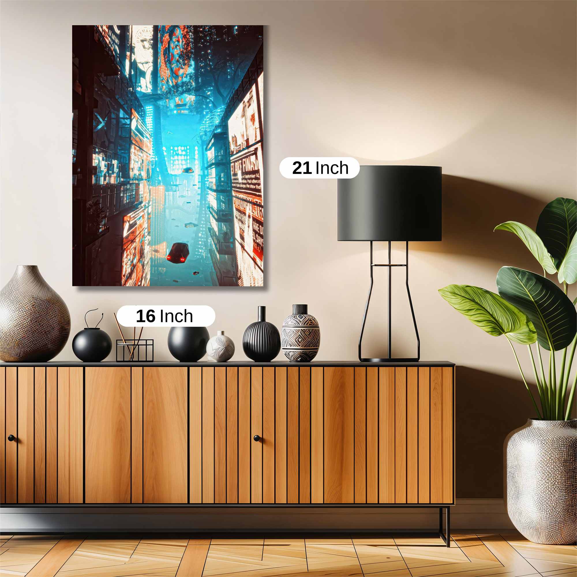 Futuristic Luminescence Safe Wall Magnetic / M