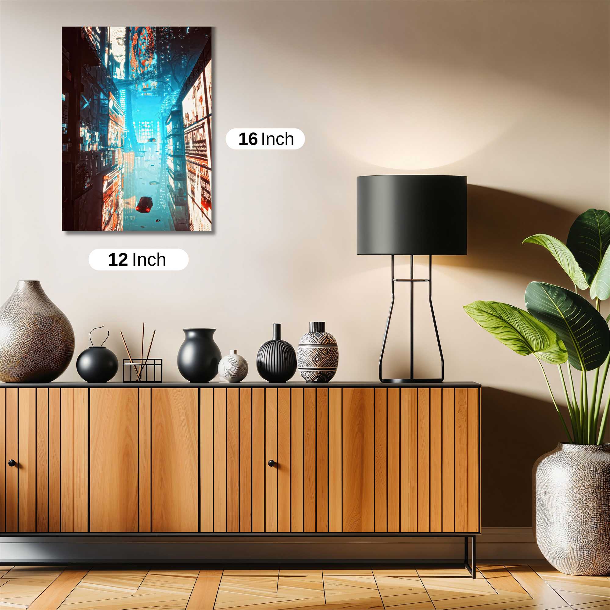 Futuristic Luminescence Safe Wall Magnetic / M