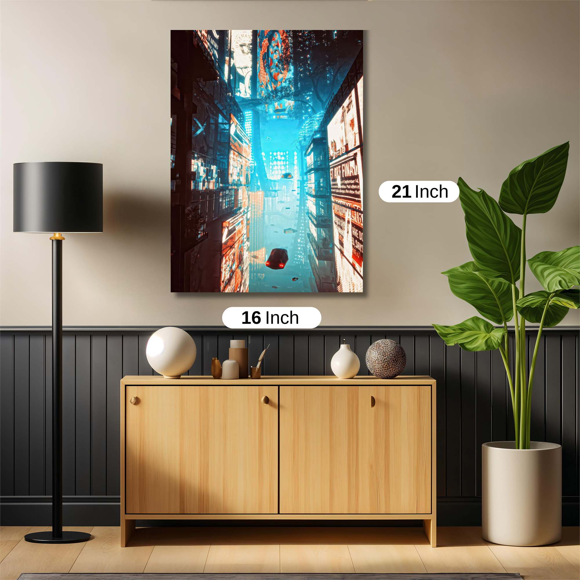 Futuristic Luminescence Safe Wall Magnetic / M