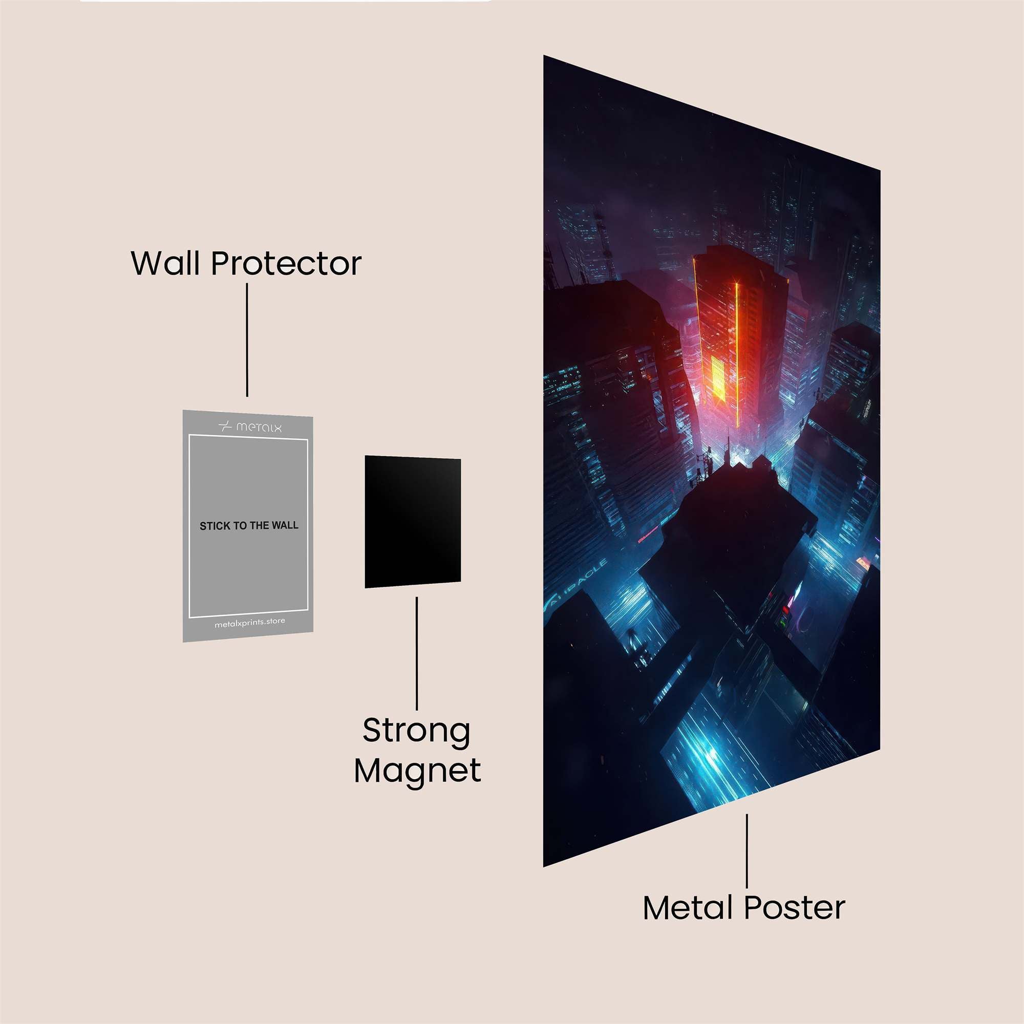 Neon Reverie Safe Wall Magnetic / M