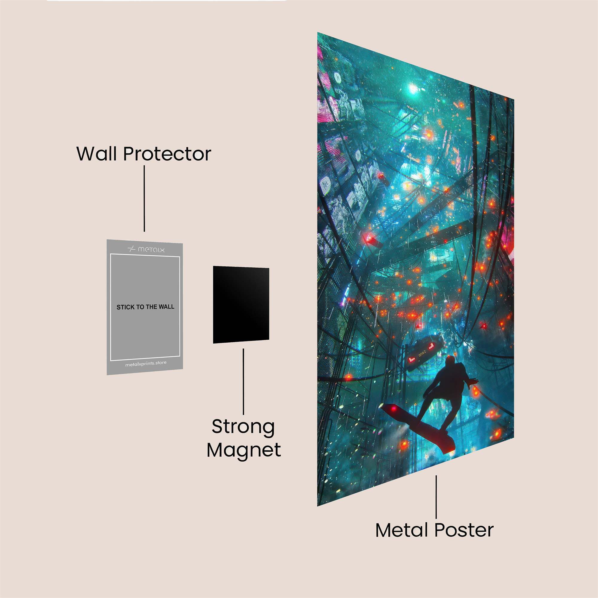 Cyber Skater Safe Wall Magnetic / M
