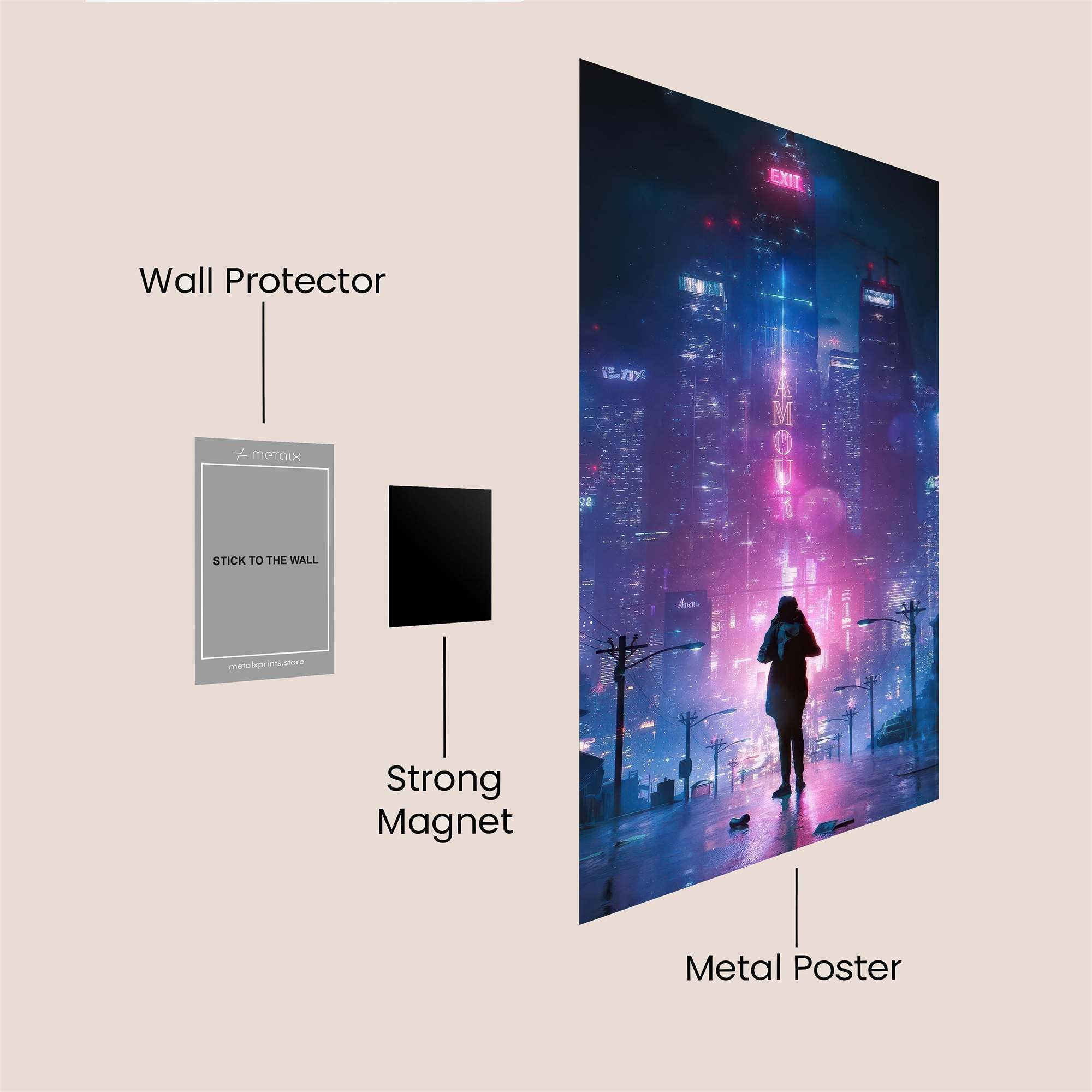 Neon Reverie Safe Wall Magnetic / M