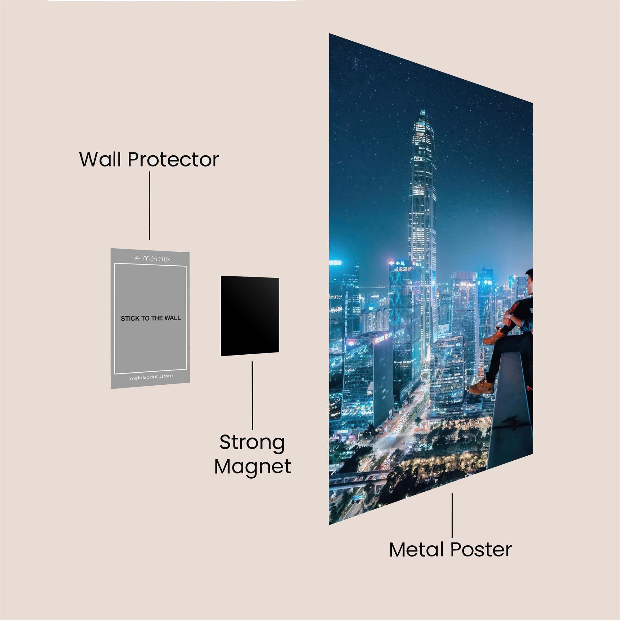 Skyline Solitude Safe Wall Magnetic / M