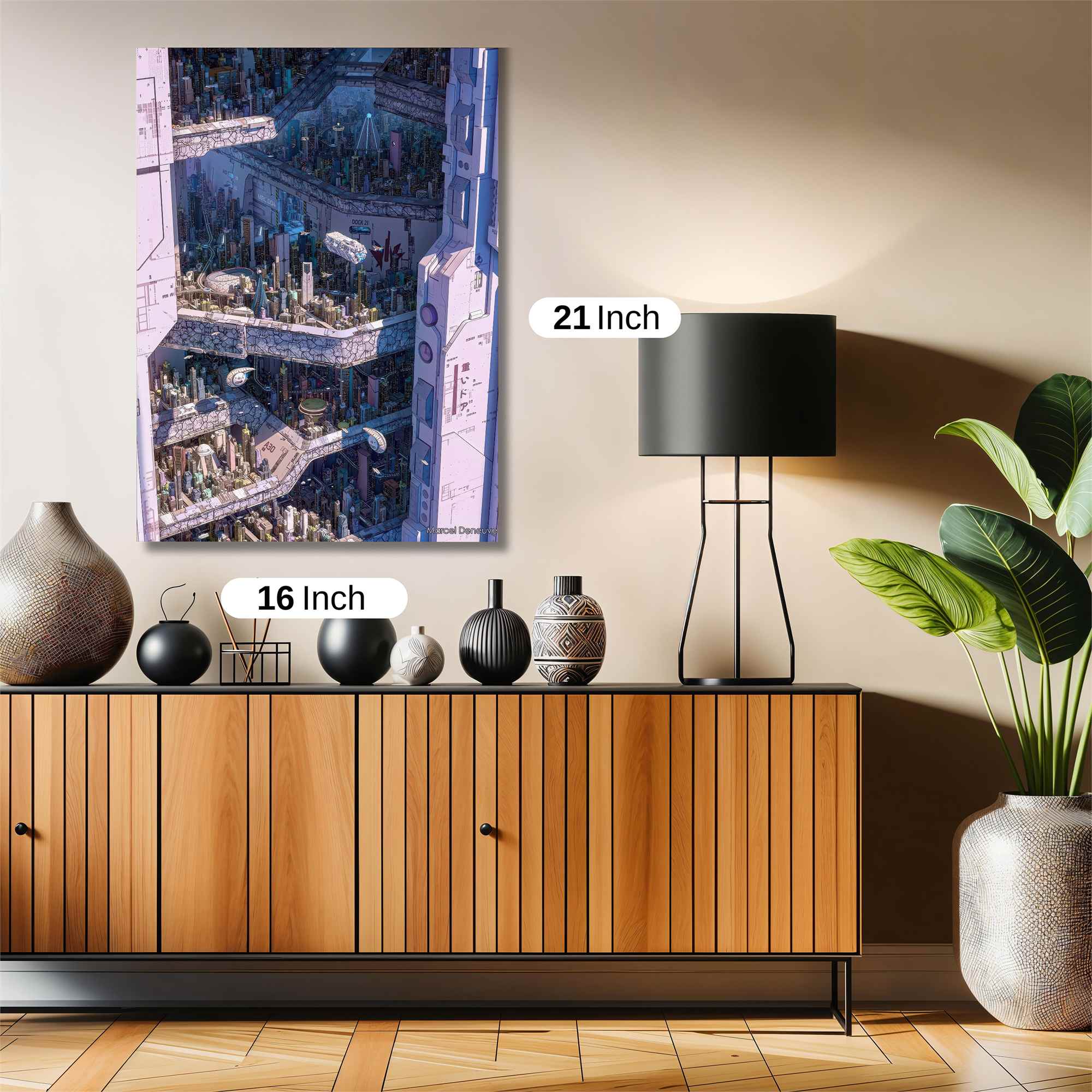 Futuristic Labyrinth Safe Wall Magnetic / M