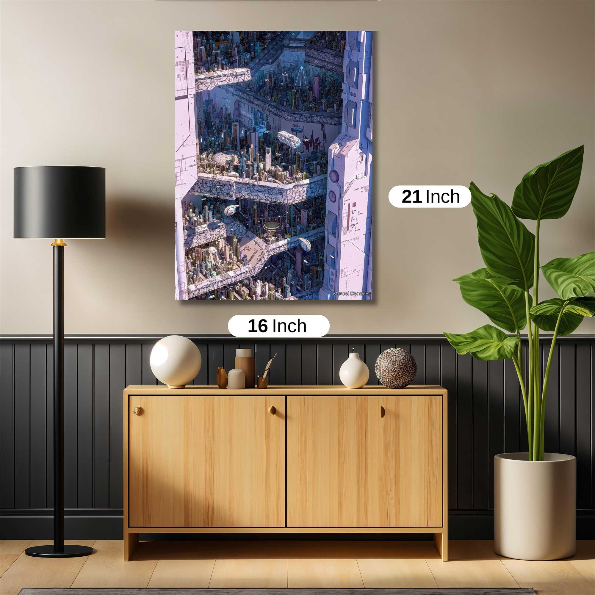 Futuristic Labyrinth Safe Wall Magnetic / M