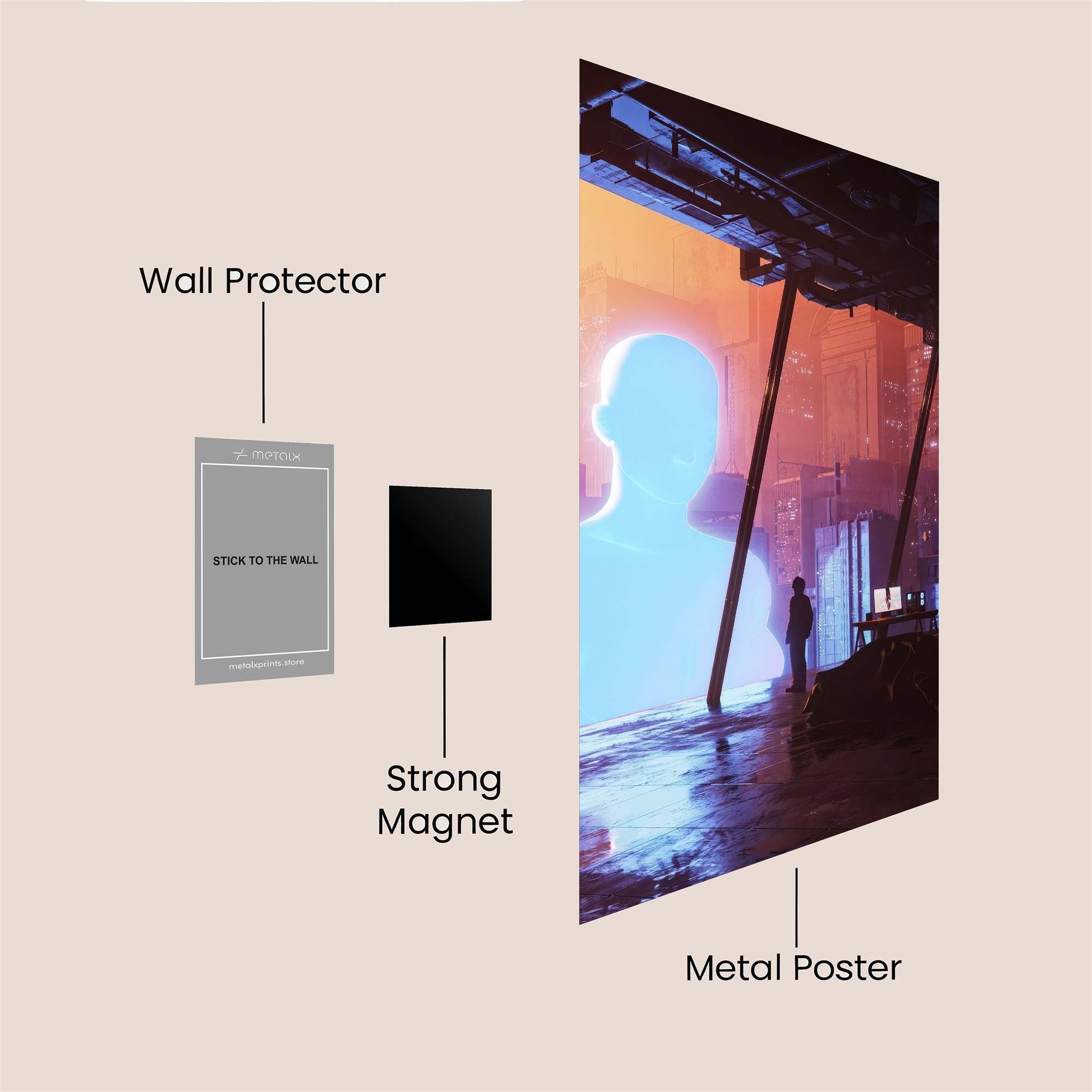 Futuristic Reverie Safe Wall Magnetic / M