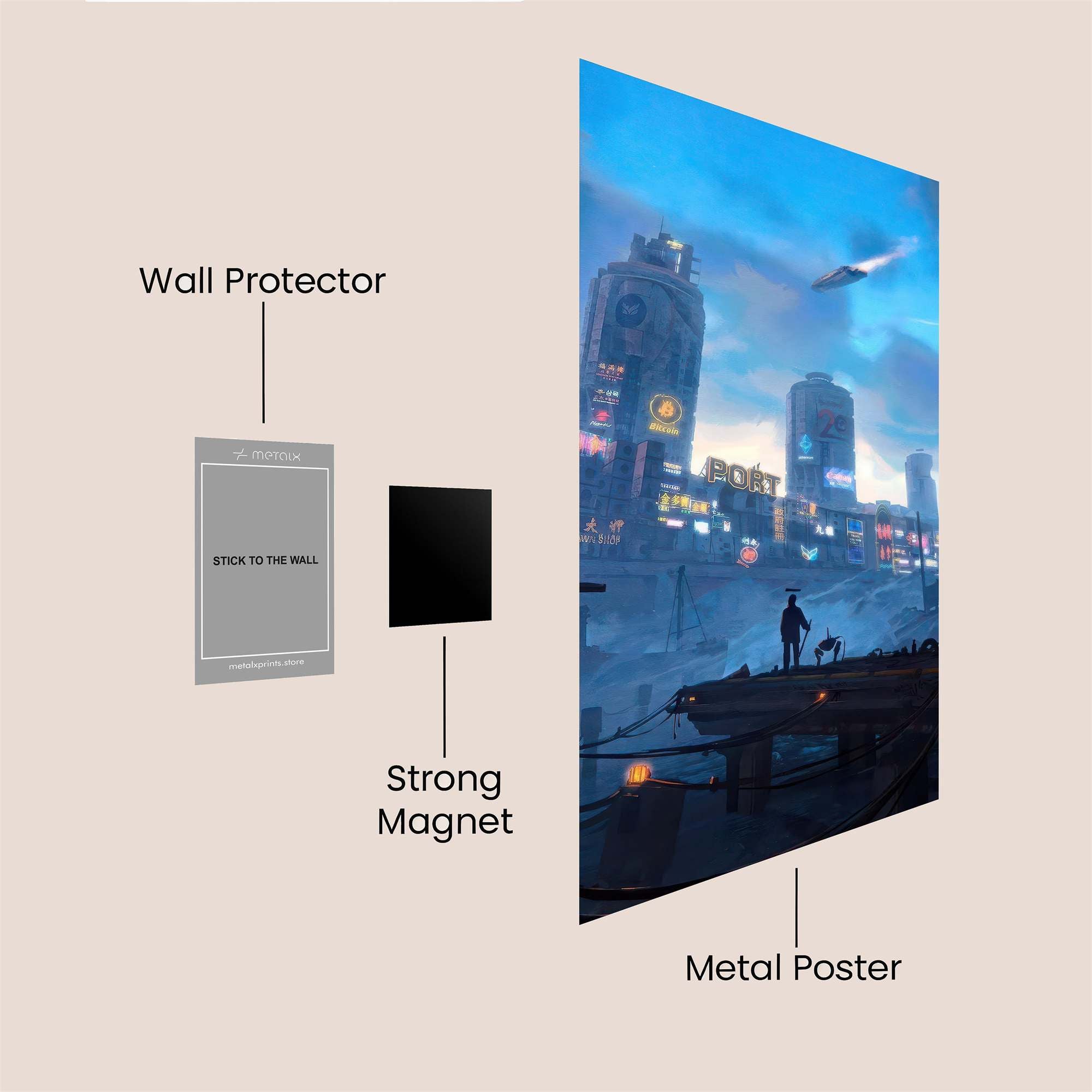 Neon Horizon Safe Wall Magnetic / M