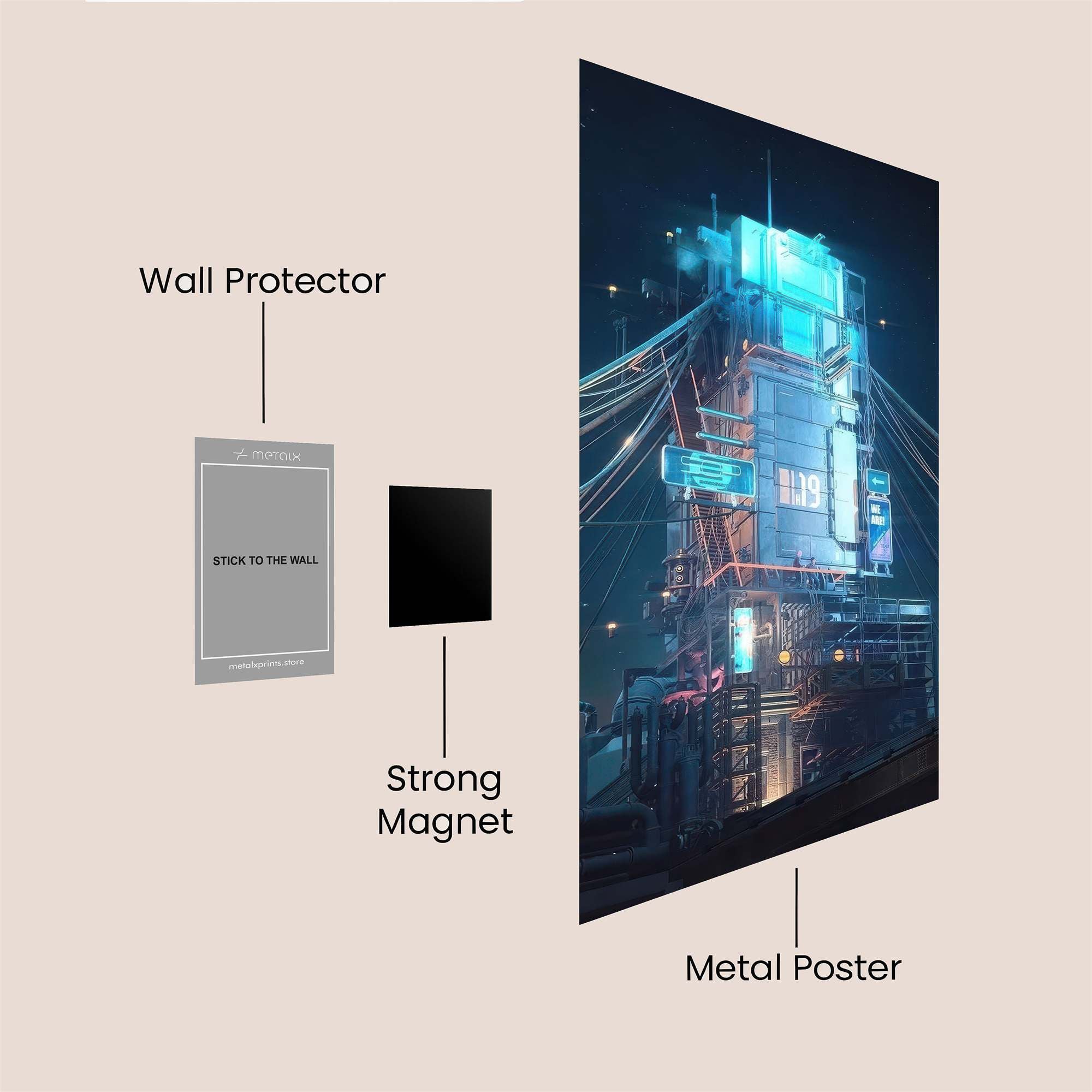Neon Nexus Safe Wall Magnetic / M
