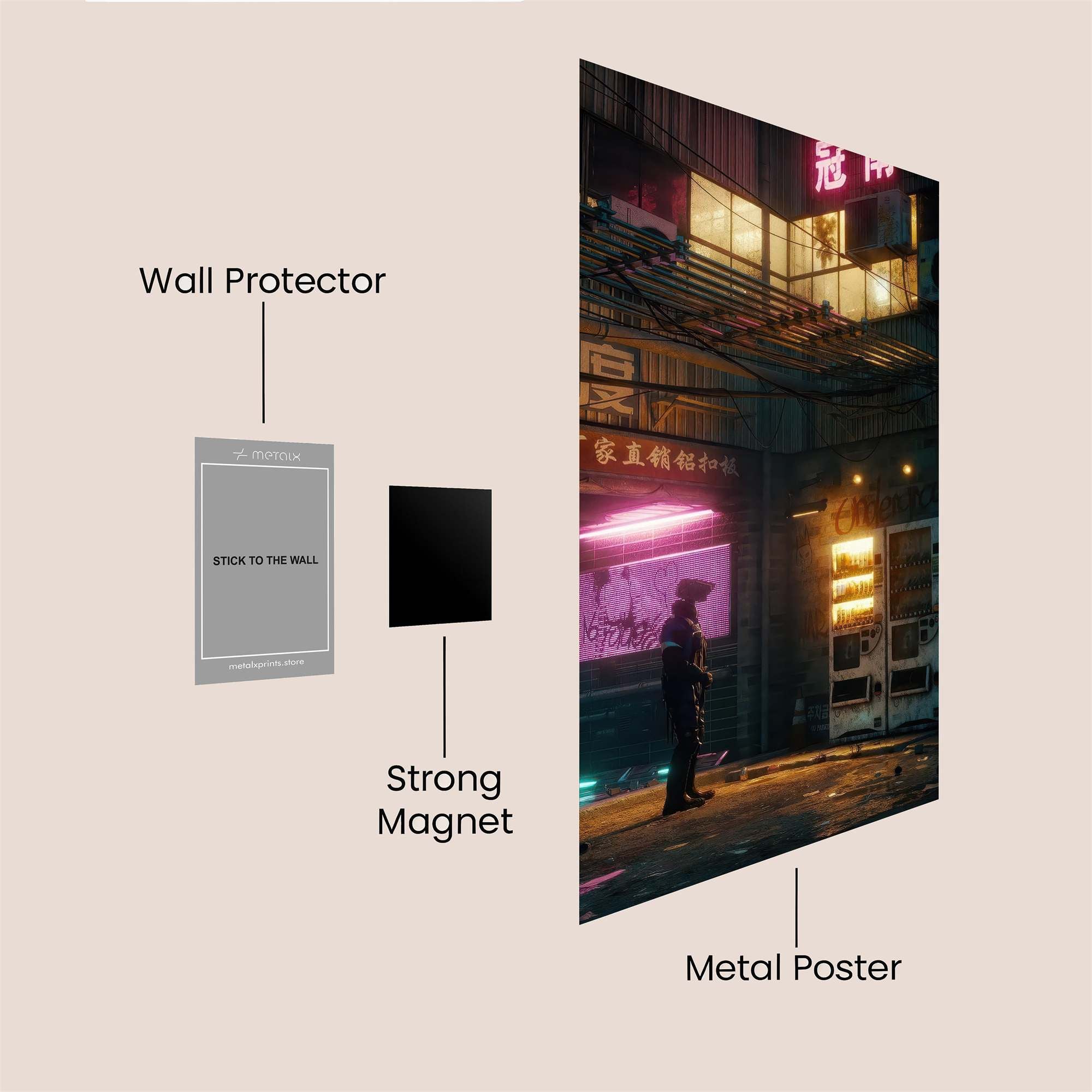 Neon Solitude Safe Wall Magnetic / M