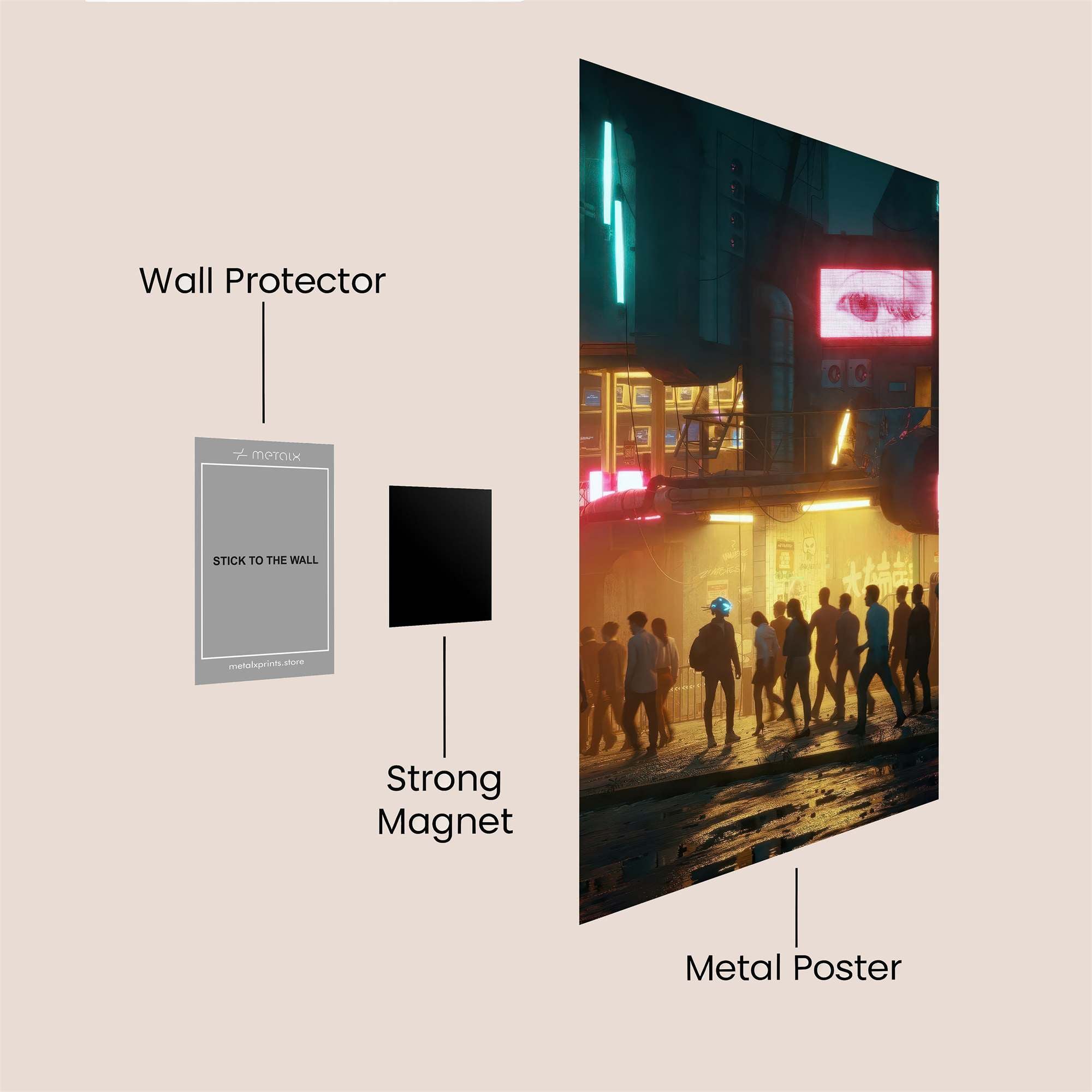 Neon Vigil Safe Wall Magnetic / M