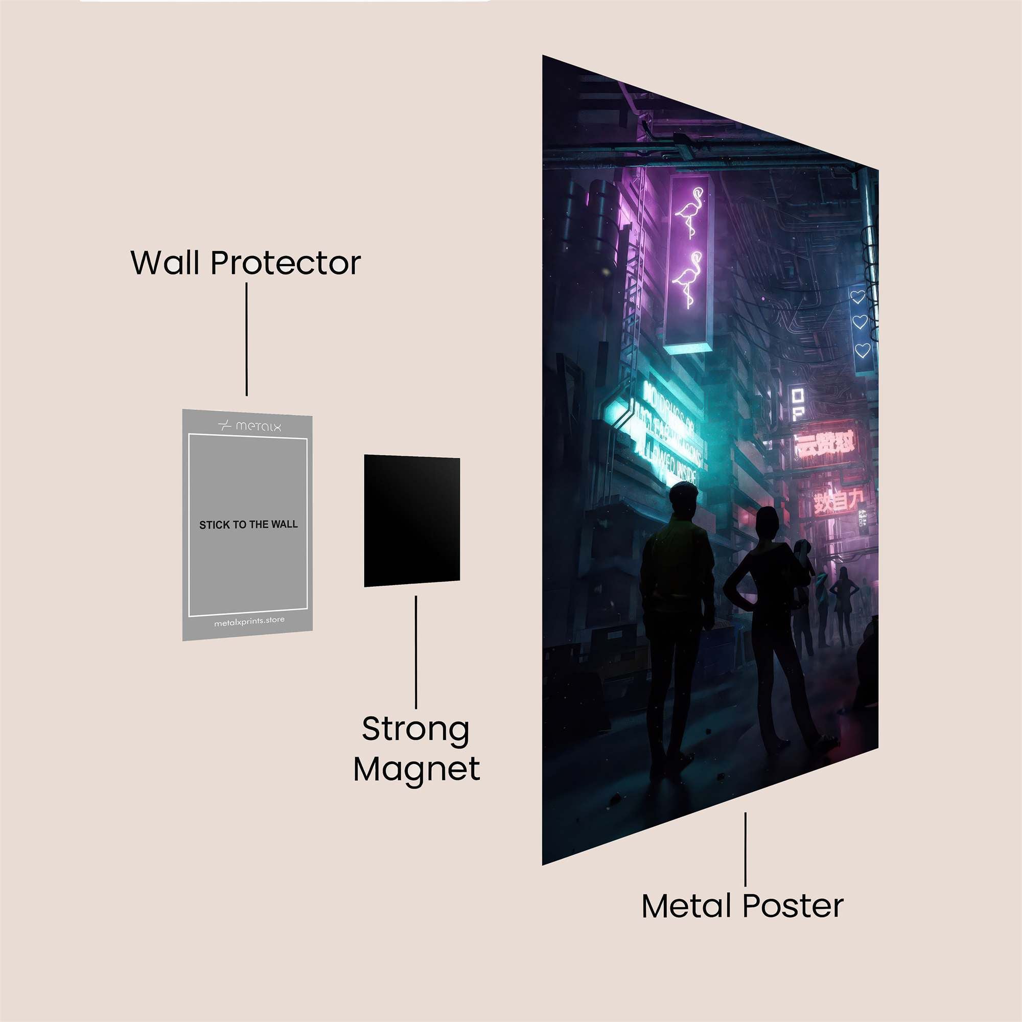 Neon Reverie Safe Wall Magnetic / M